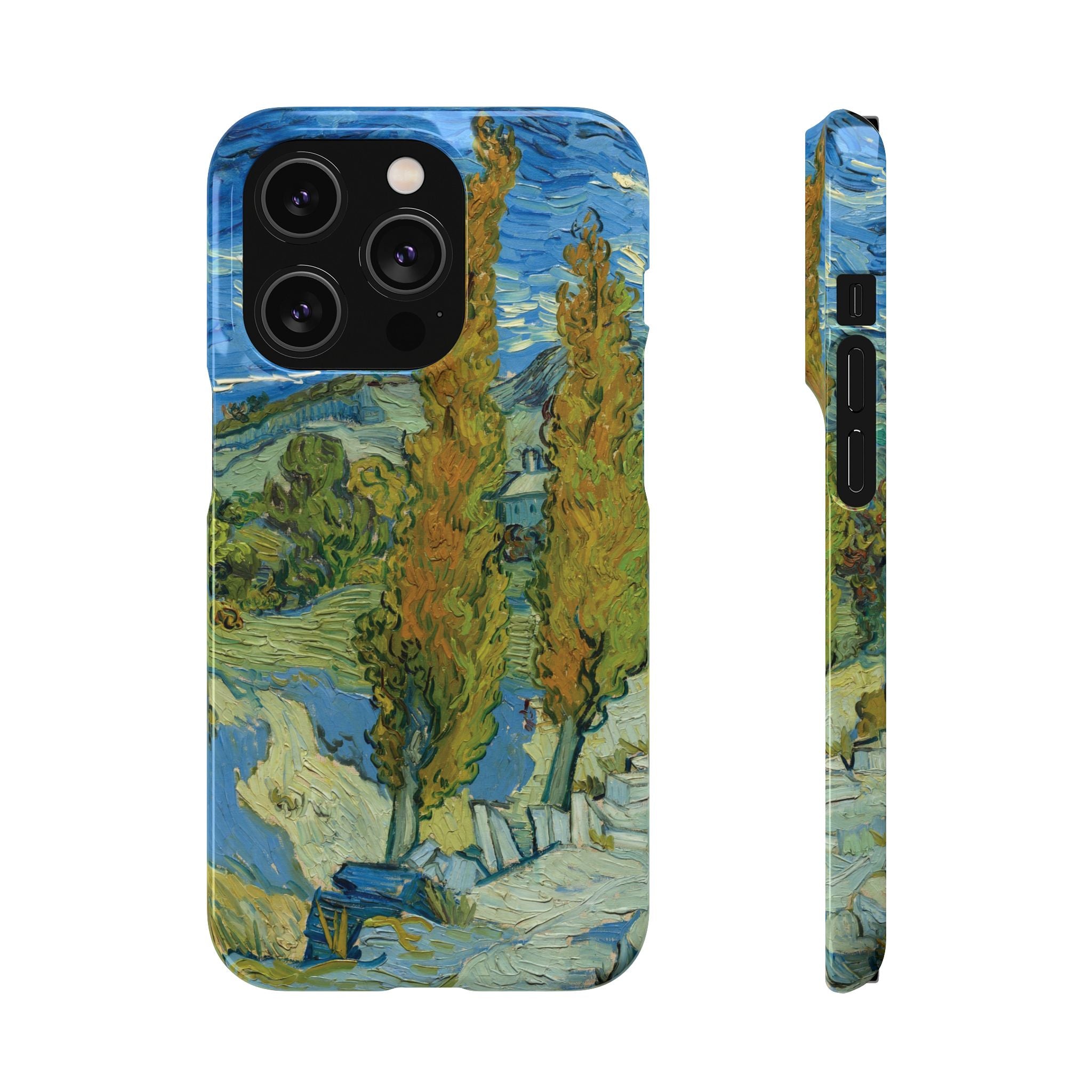 Two Poplars in the Alpilles near Saint-Rémy by Vincent van Gogh - iPhone Slim Case
