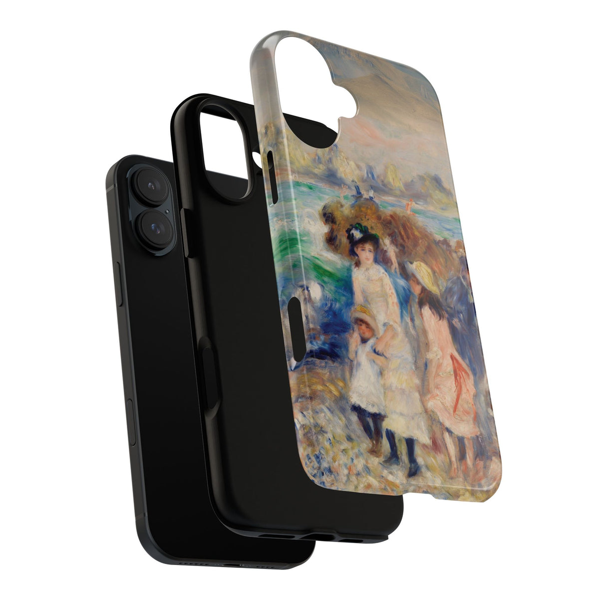 Children at the Beach at Guernsey by Pierre Auguste Renoir - iPhone Tough Case