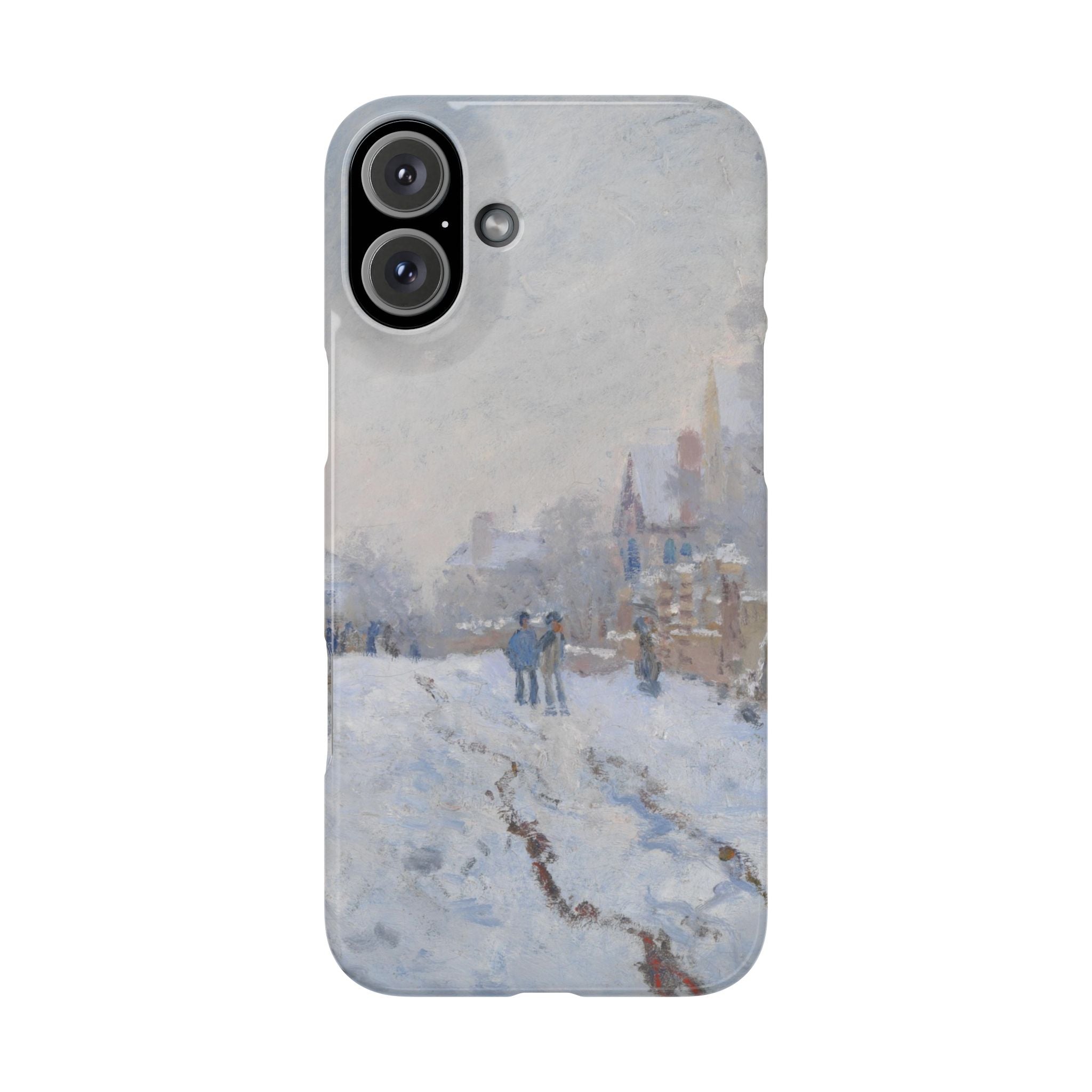 Snow Scene at Argenteuil by Claude Monet - iPhone Slim Case