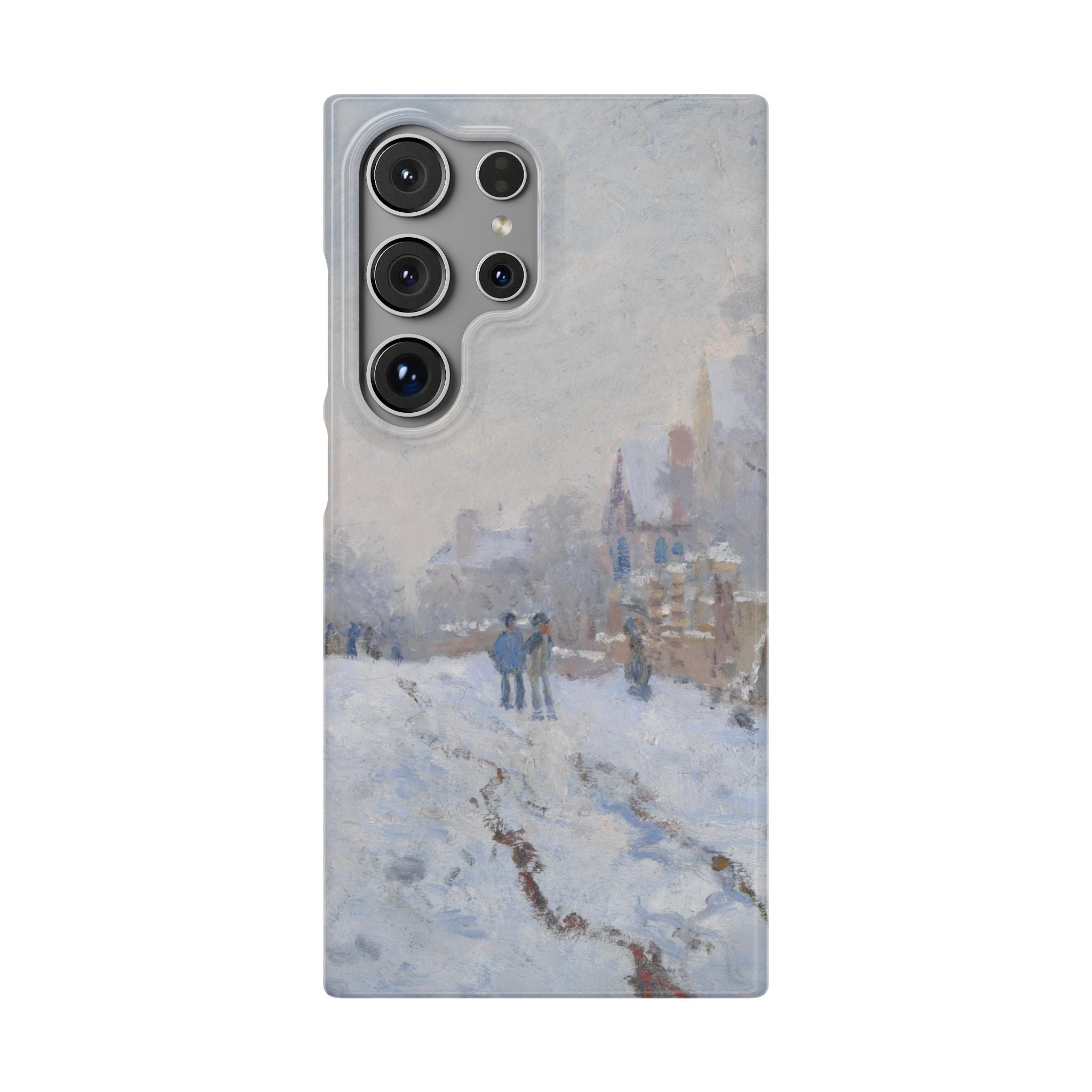Snow Scene at Argenteuil by Claude Monet - Samsung Slim Case