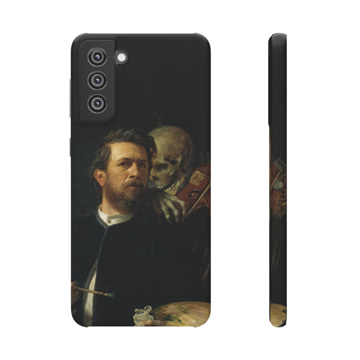 Self Portrait with Death Playing the Fiddle by Arnold Böcklin - Samsung Slim Case
