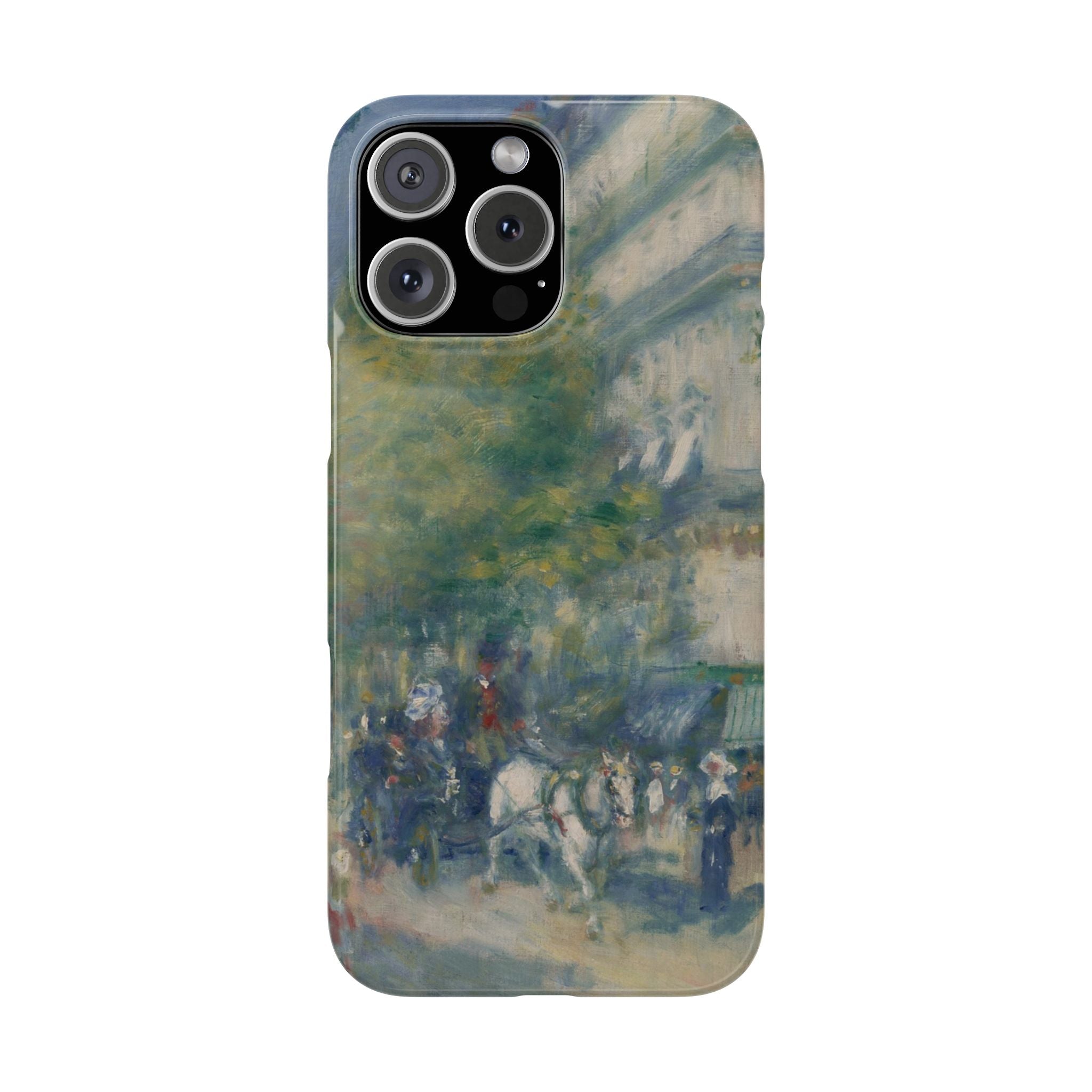 The Grands Boulevards by Pierre Auguste Renoir - iPhone Slim Case