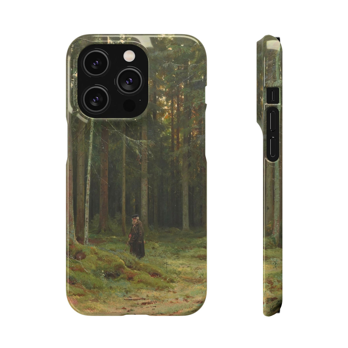 In the Forest of Countess Mordvinova Petergof by Ivan Ivanovich Shishkin - iPhone Slim Case