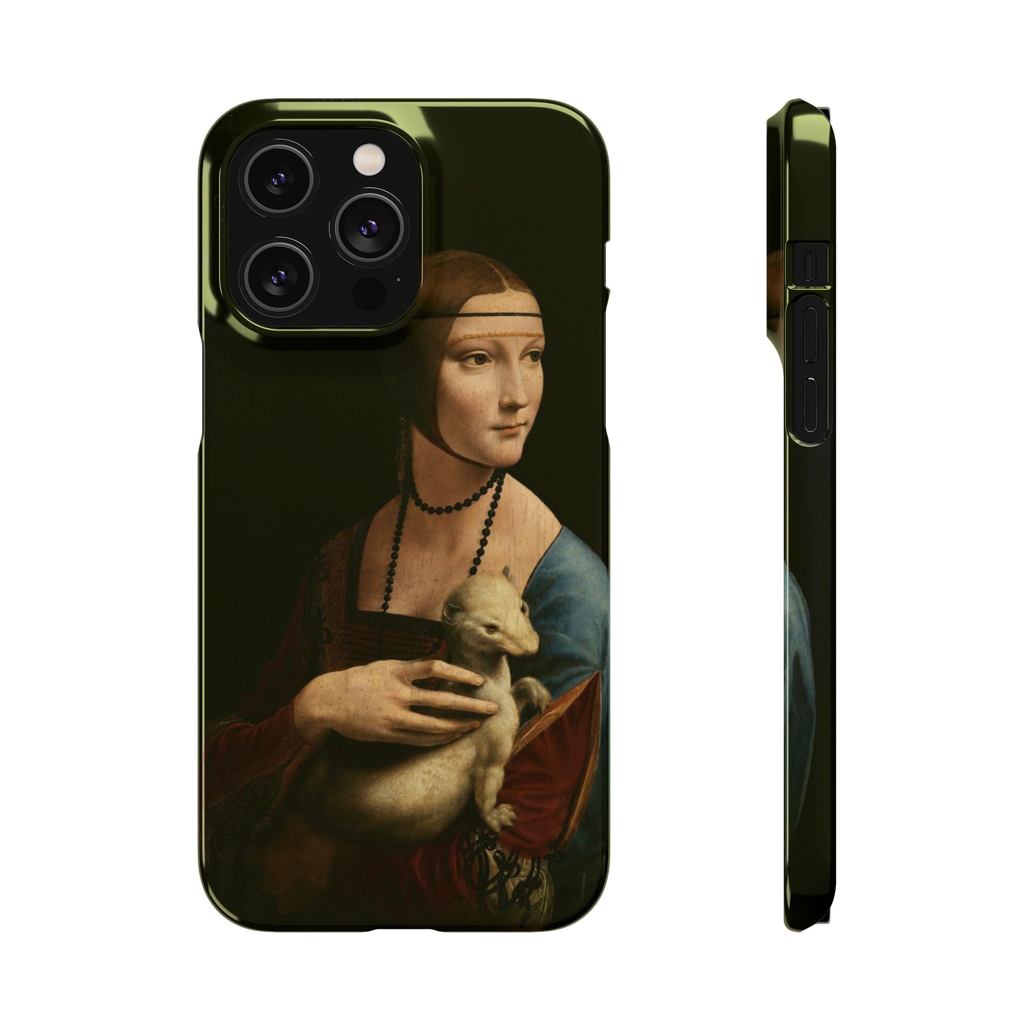 Lady with an Ermine by Leonardo da Vinci - iPhone Slim Case