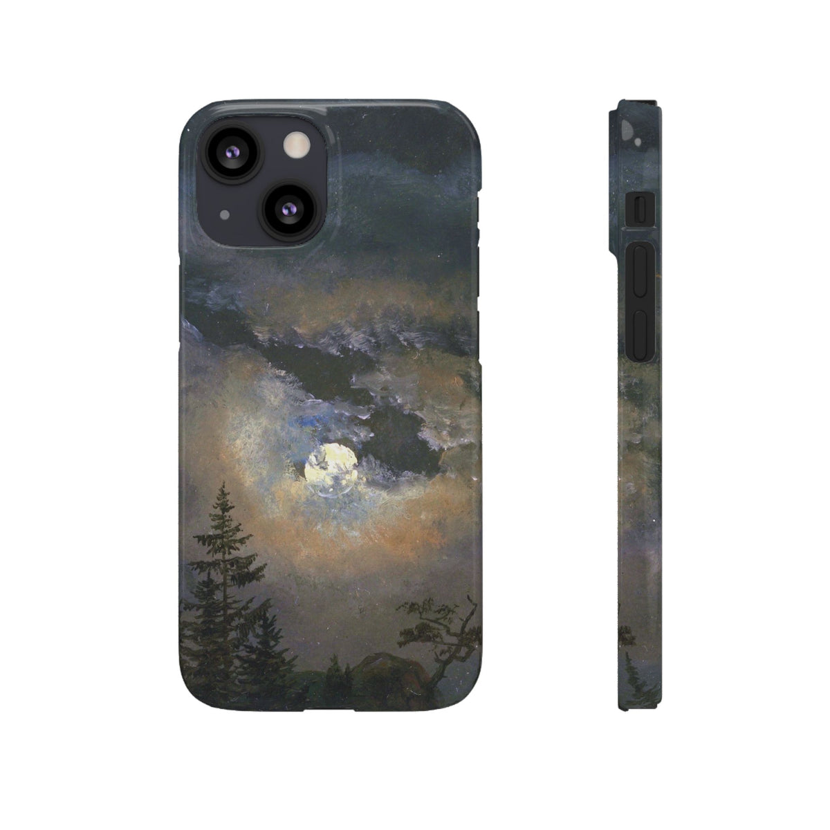 Study of a Cloud and Landscape by Moonlight by Johan Dahl - iPhone Slim Case