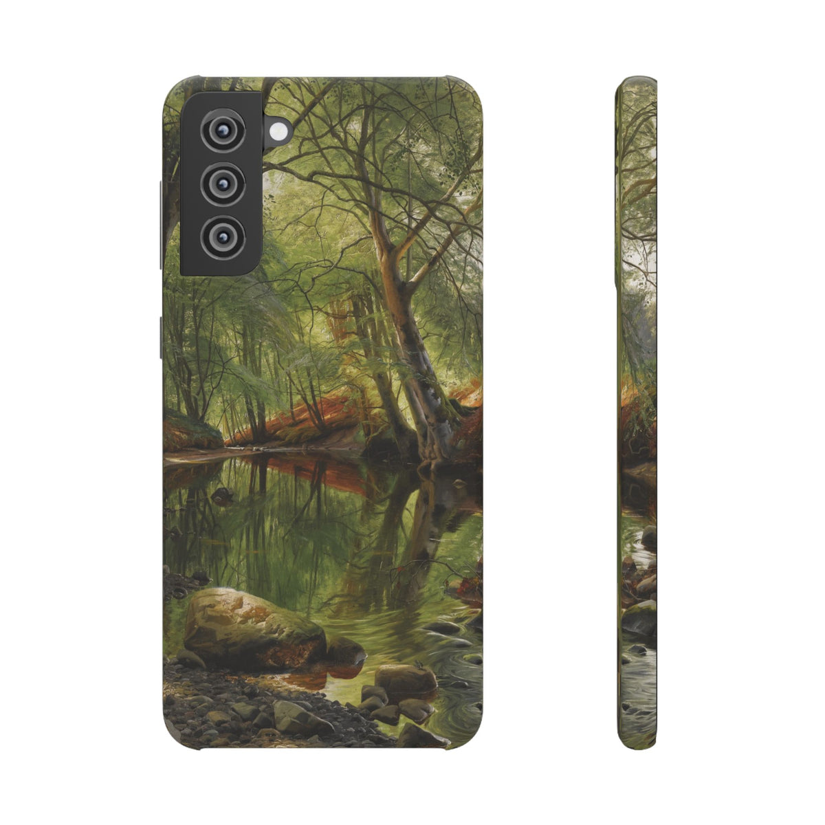 A woodland stream by Peder Mork Monsted - Samsung Slim Case