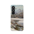 Winter landscape in Switzerland near Engadin by Peder Mork Monsted - Samsung Slim Case