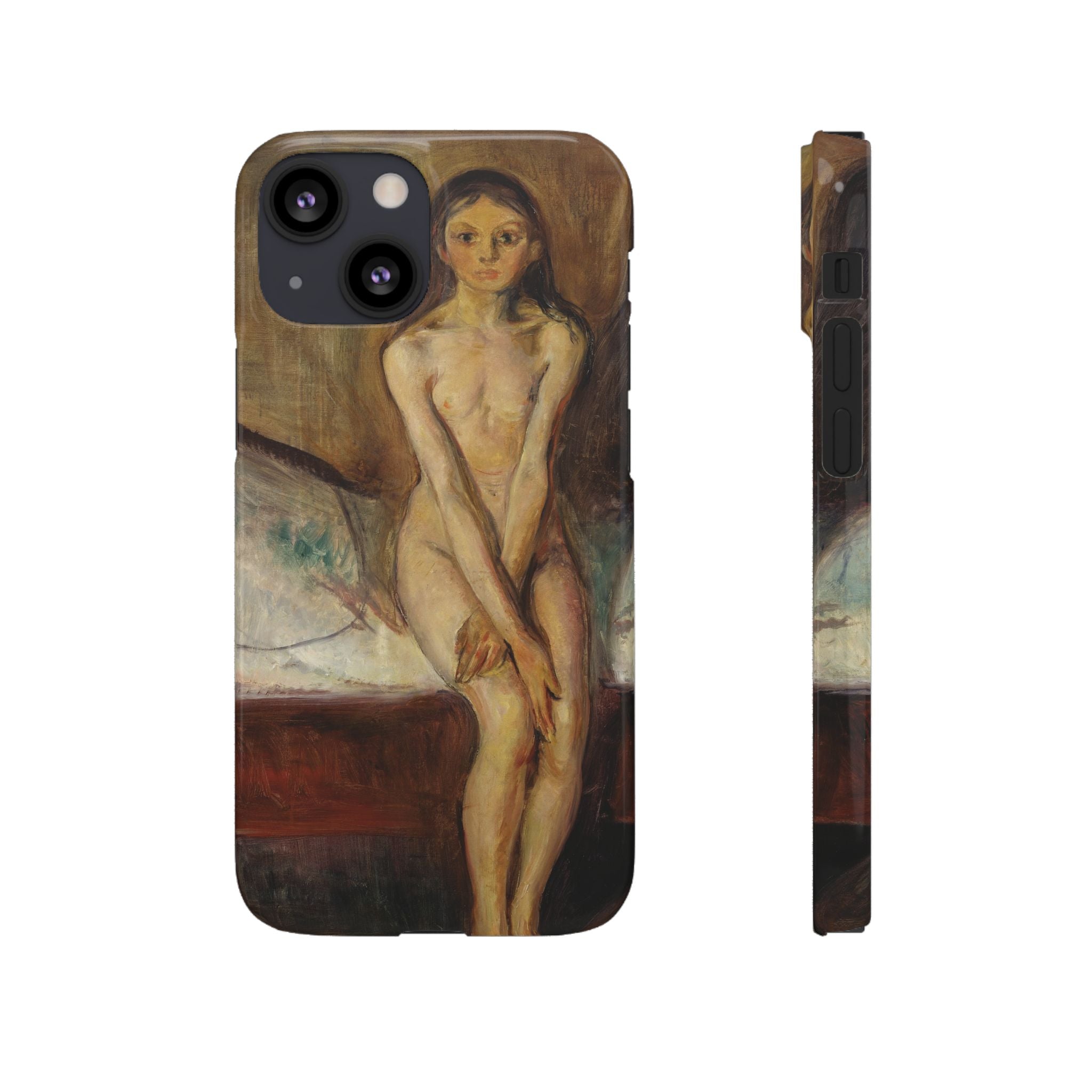 Puberty by Edvard Munch - iPhone Slim Case