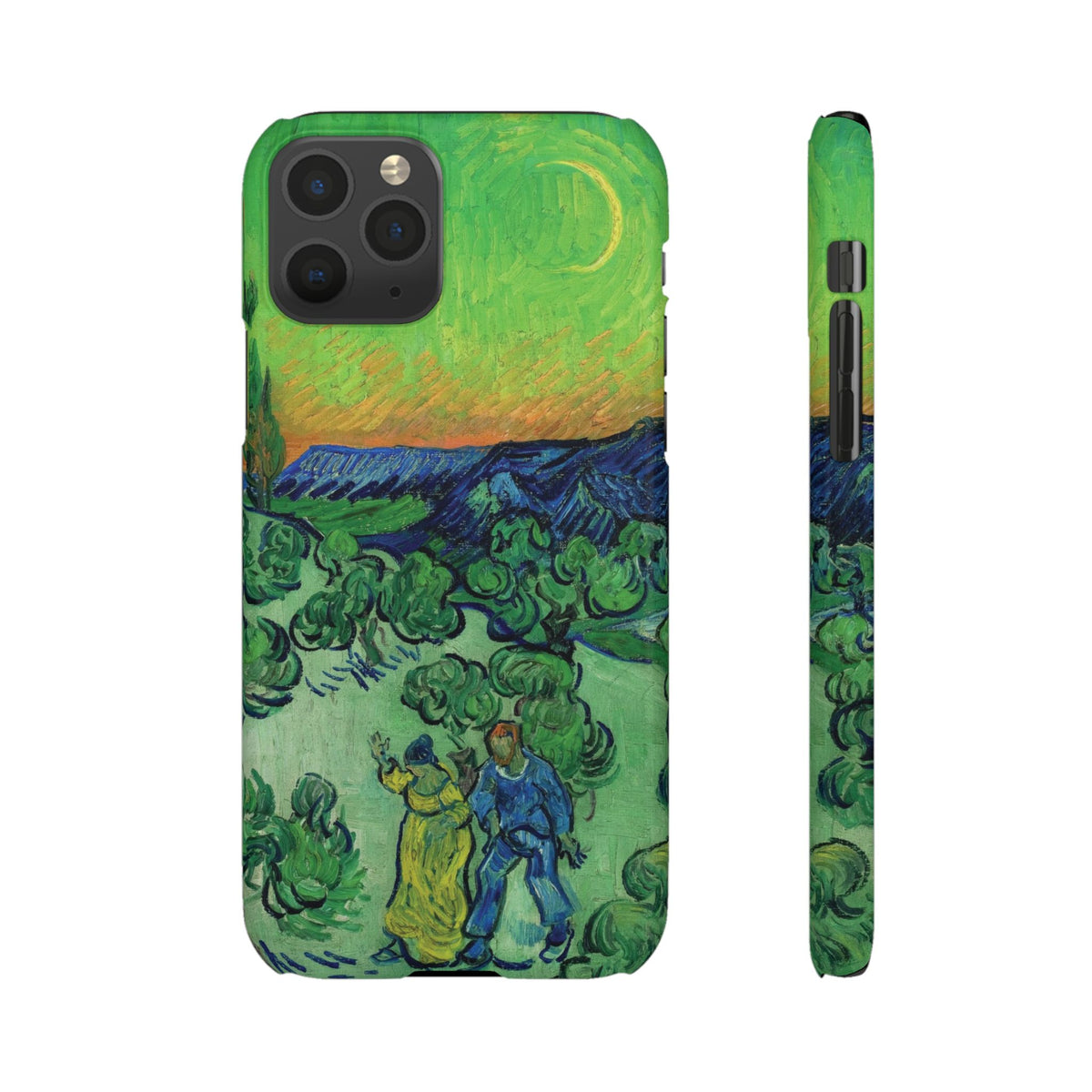 Landscape with Couple Walking and Crescent Moon by Vincent van Gogh- iPhone Slim Case