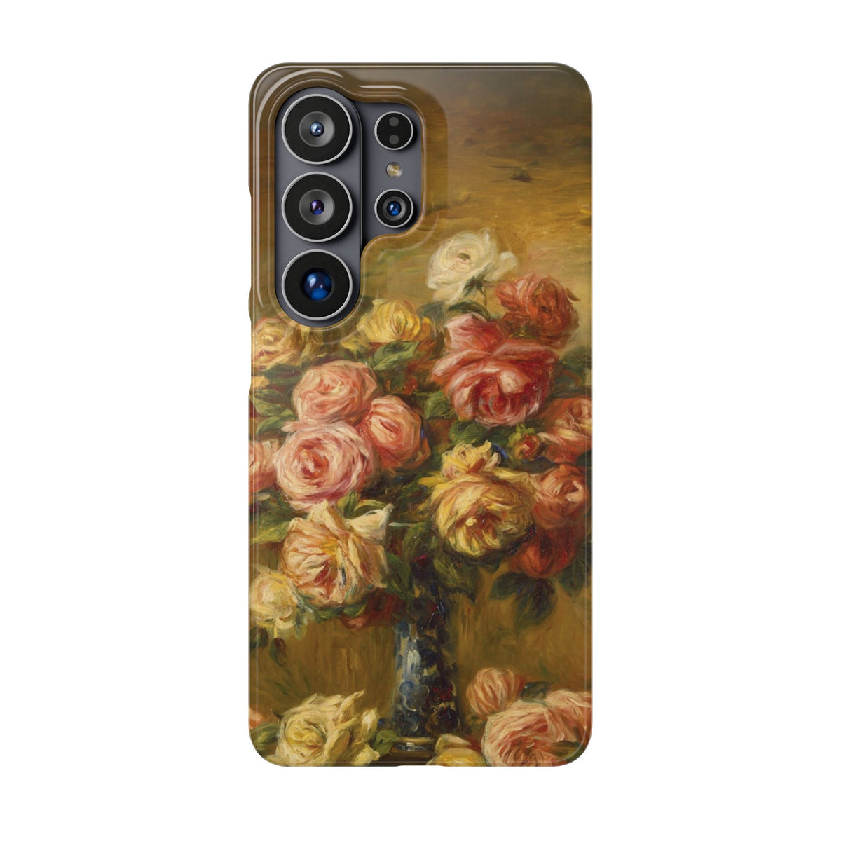 Roses in a Vase by Pierre Auguste Renoir - Samsung Slim Case