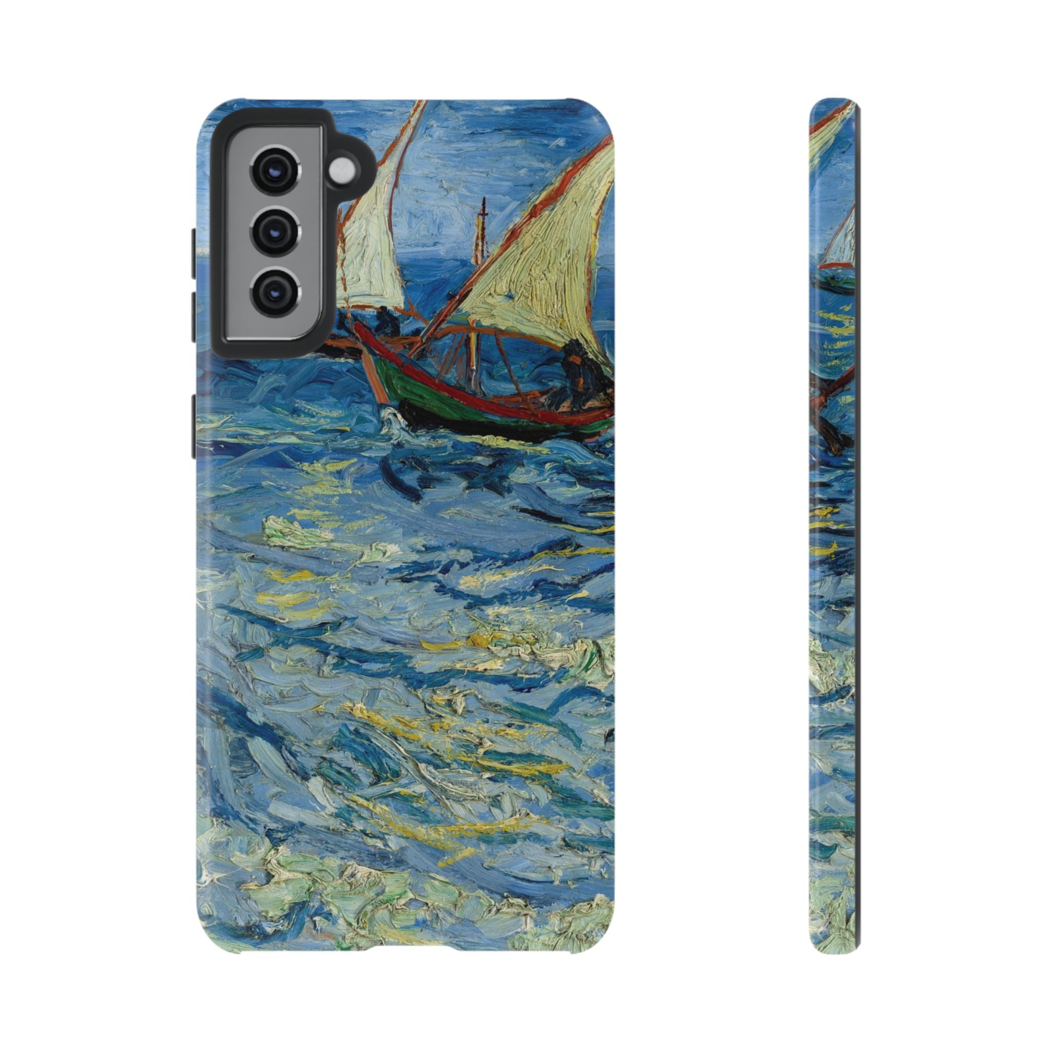 Fishing Boats at Sea by Vincent van Gogh - Samsung Tough Case