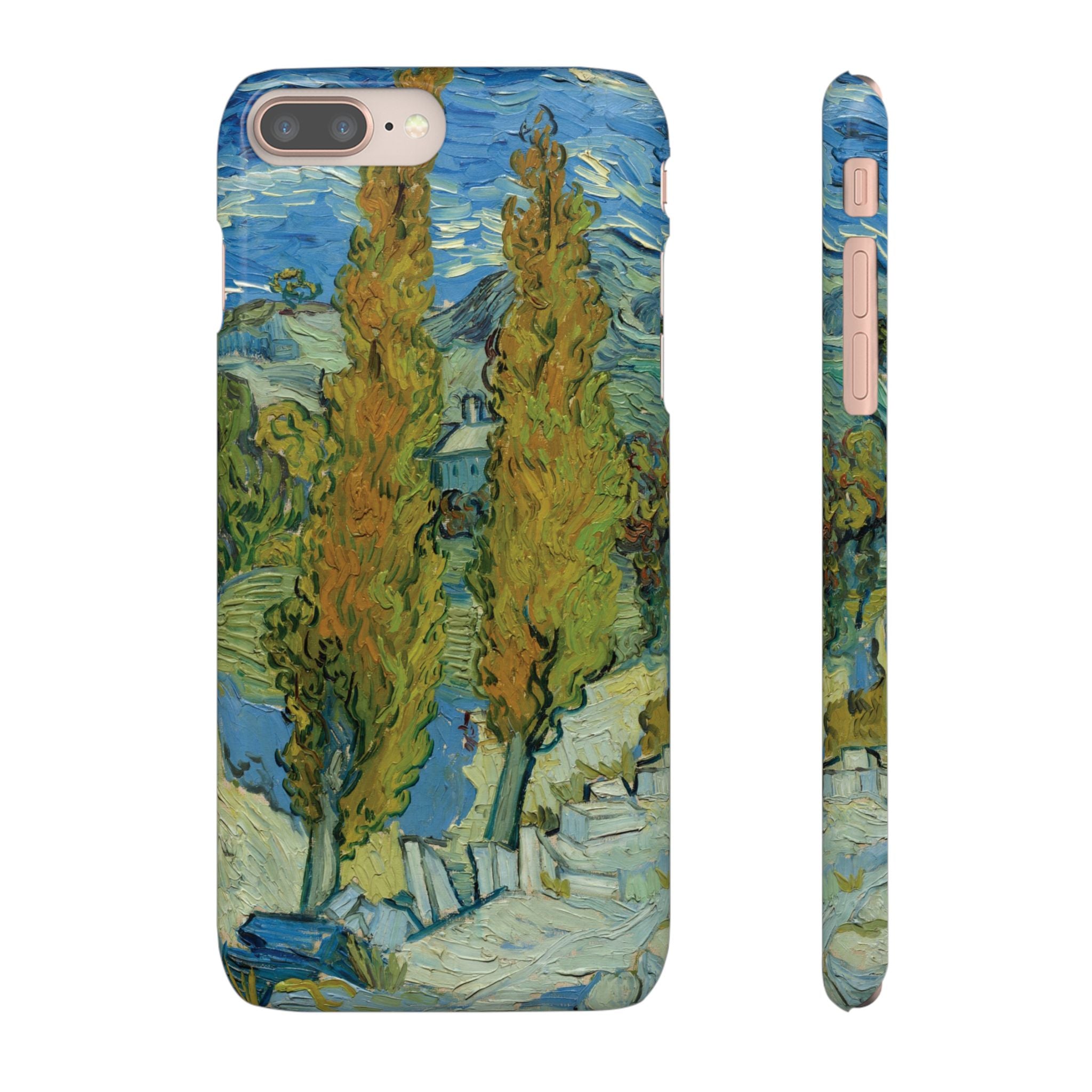 Two Poplars in the Alpilles near Saint-Rémy by Vincent van Gogh - iPhone Slim Case