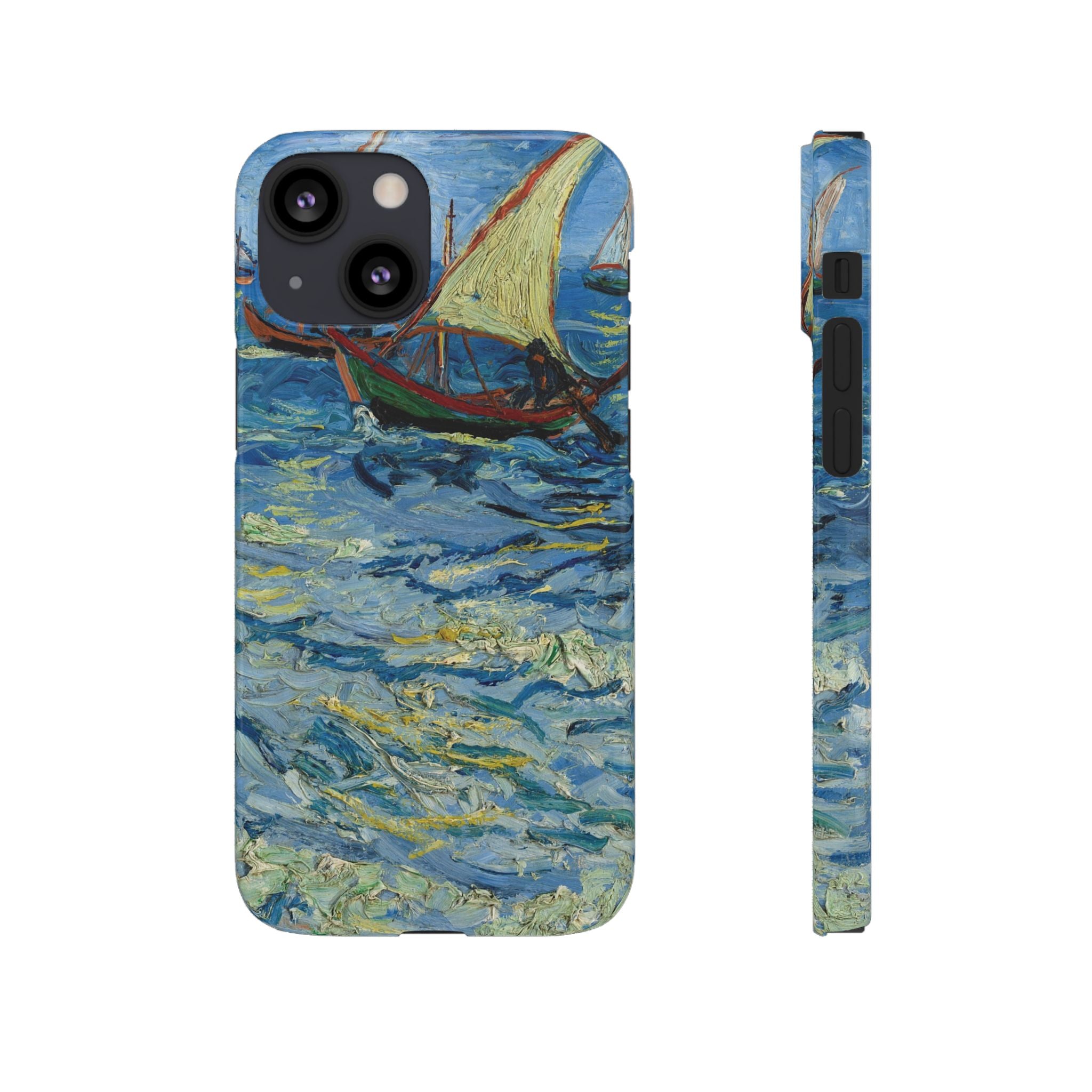 Fishing Boats at Sea by Vincent van Gogh - iPhone Slim Case