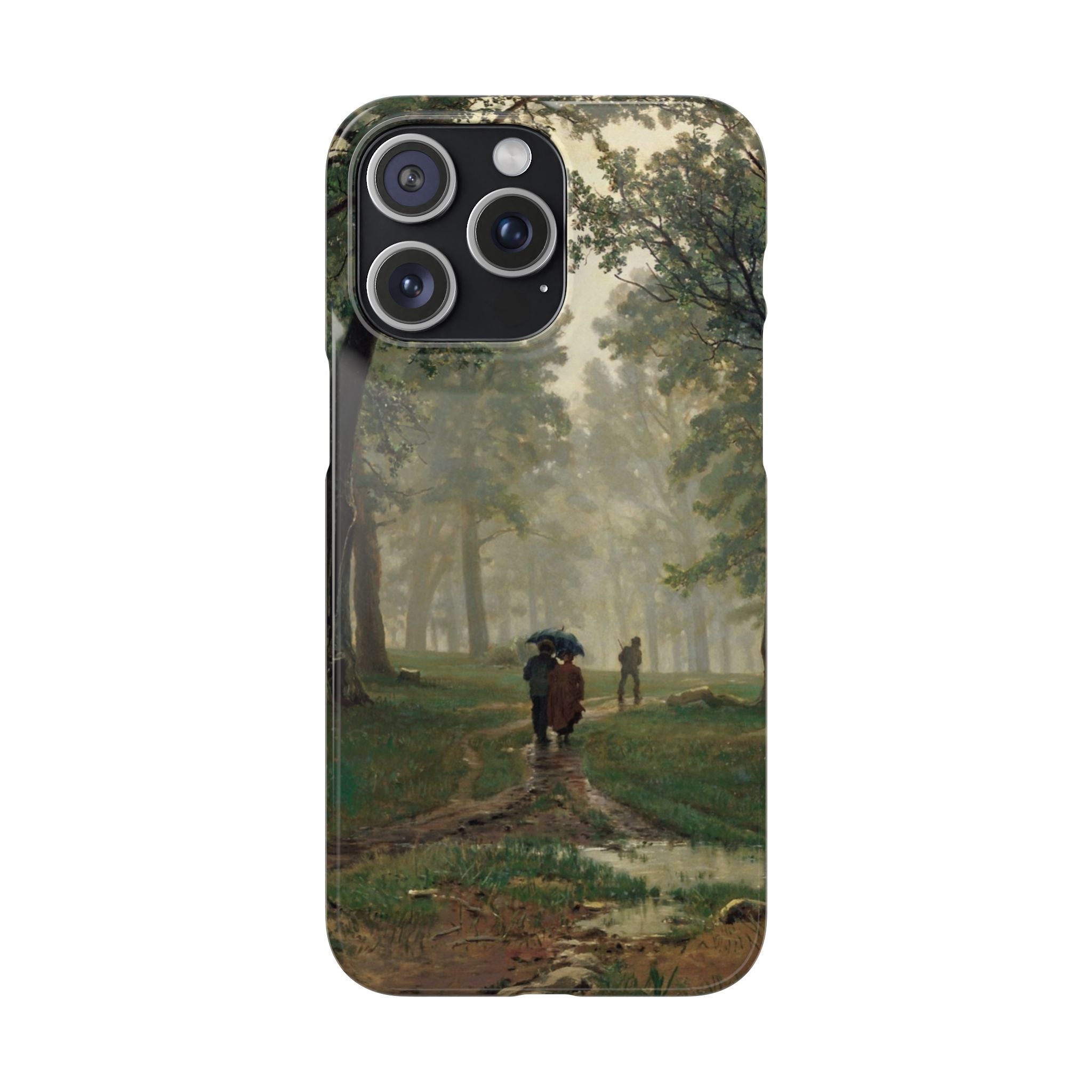 Rain in an Oak Forest by Ivan Ivanovich Shishkin - iPhone Slim Case