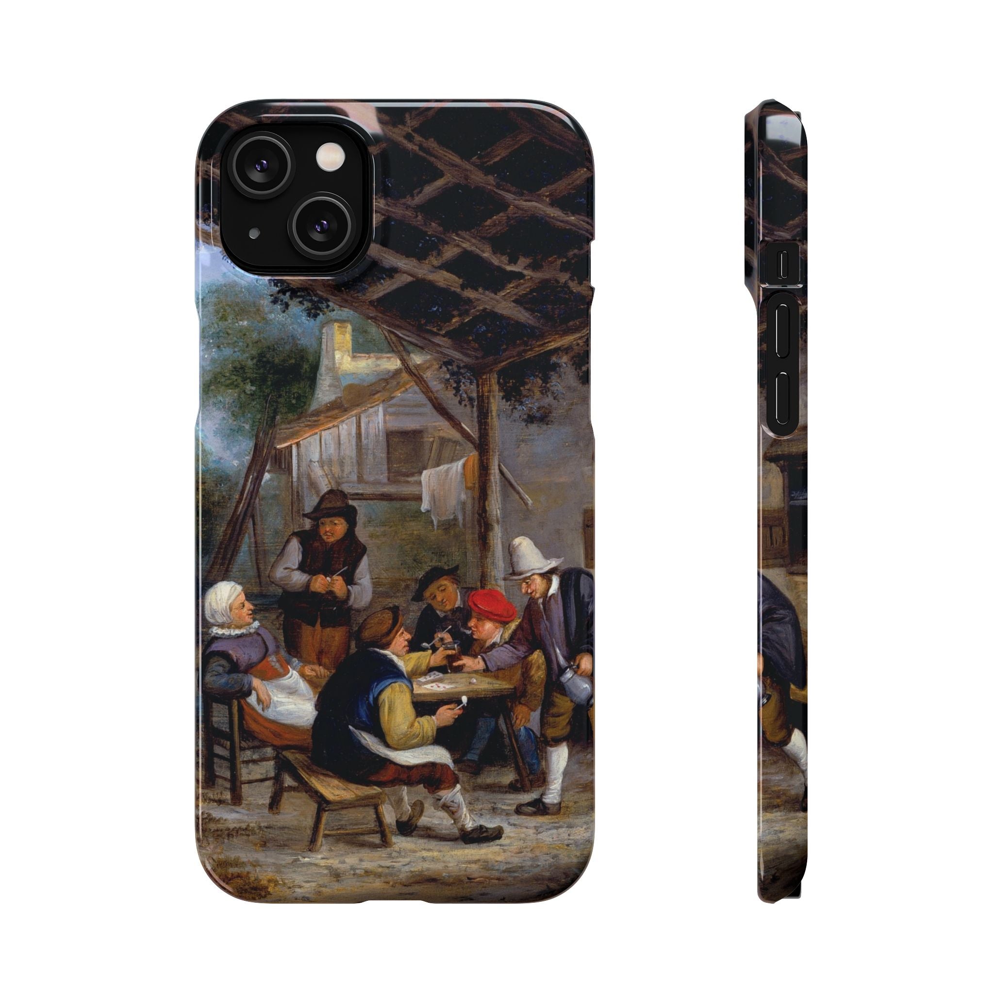 Peasants Drinking by Adriaen van Ostade - iPhone Slim Case