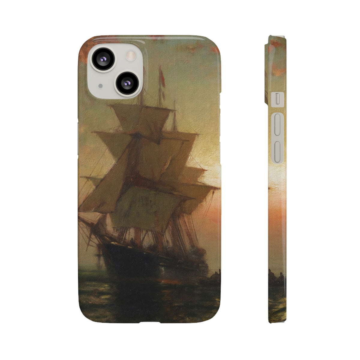 Ships at Night by Edward Moran - iPhone Slim Case