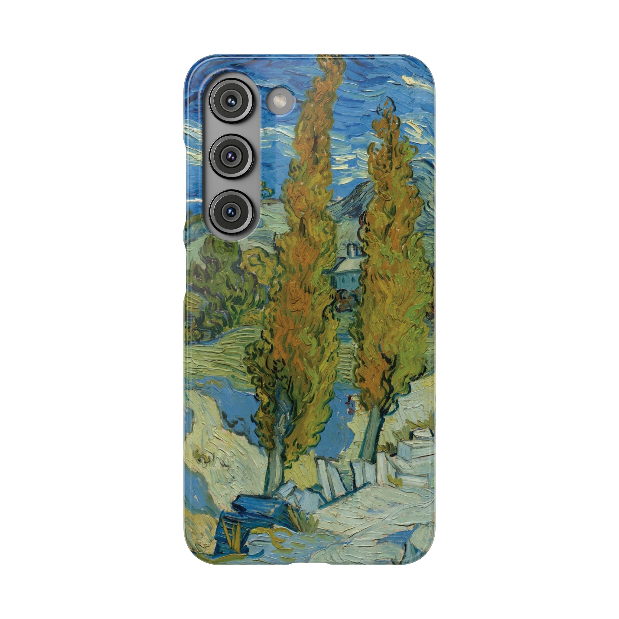 Two Poplars in the Alpilles near Saint-Rémy by Vincent van Gogh - Samsung Slim Case