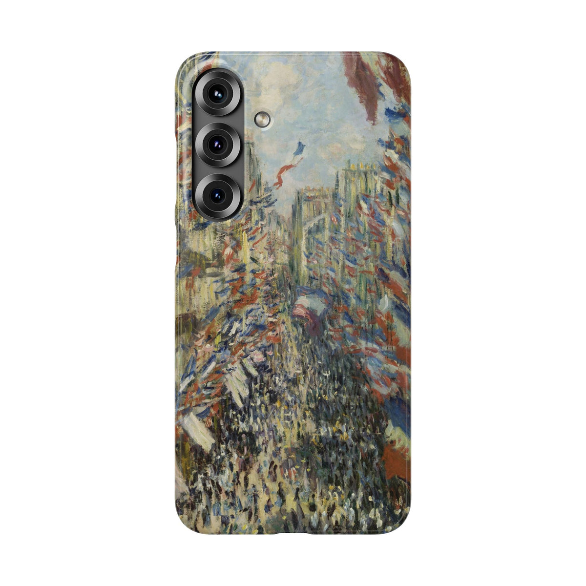 The Rue Montorgueil in Paris by Claude Monet - Samsung Slim Case