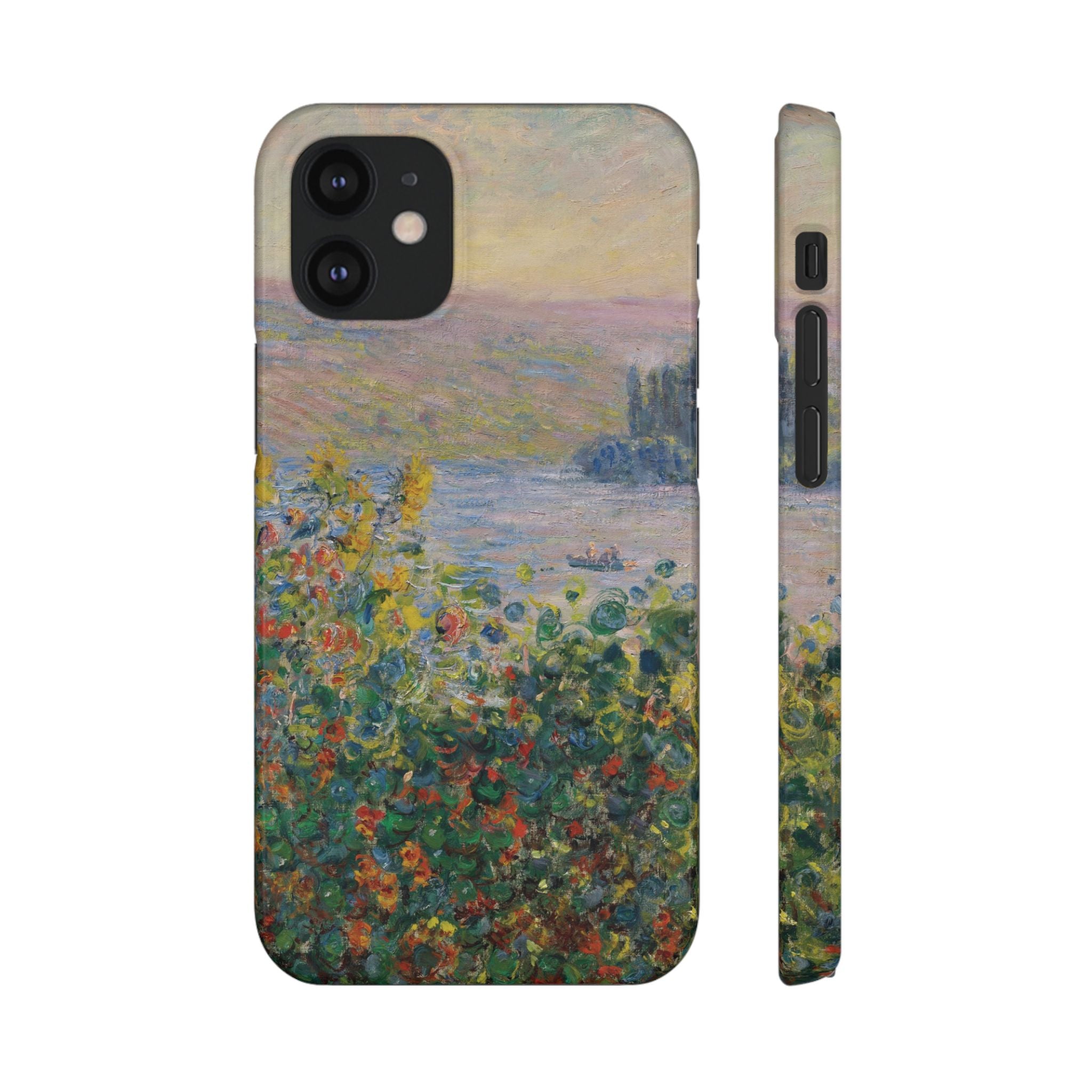 Flower Beds at Vétheuil by Claude Monet - iPhone Slim Case