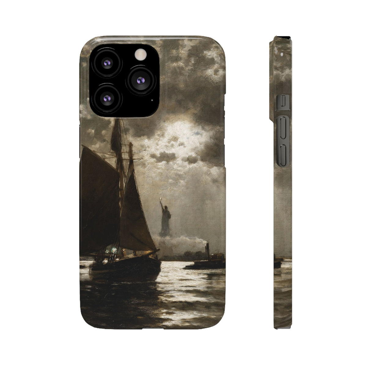 Nightfall over New York Harbor by Edward Moran - iPhone Slim Case