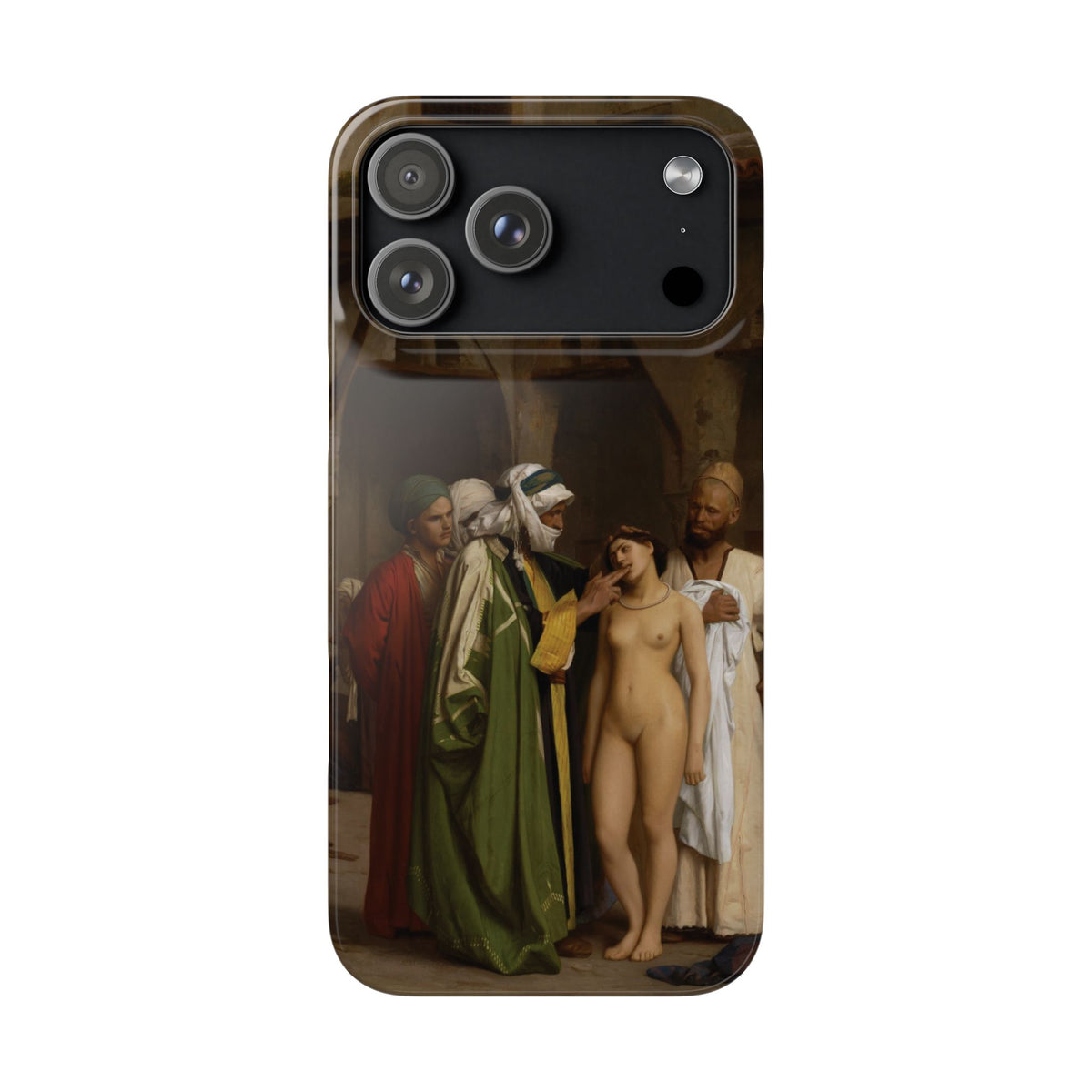Le Marche d'esclaves by Jean-Leon Gerome - iPhone Slim Case