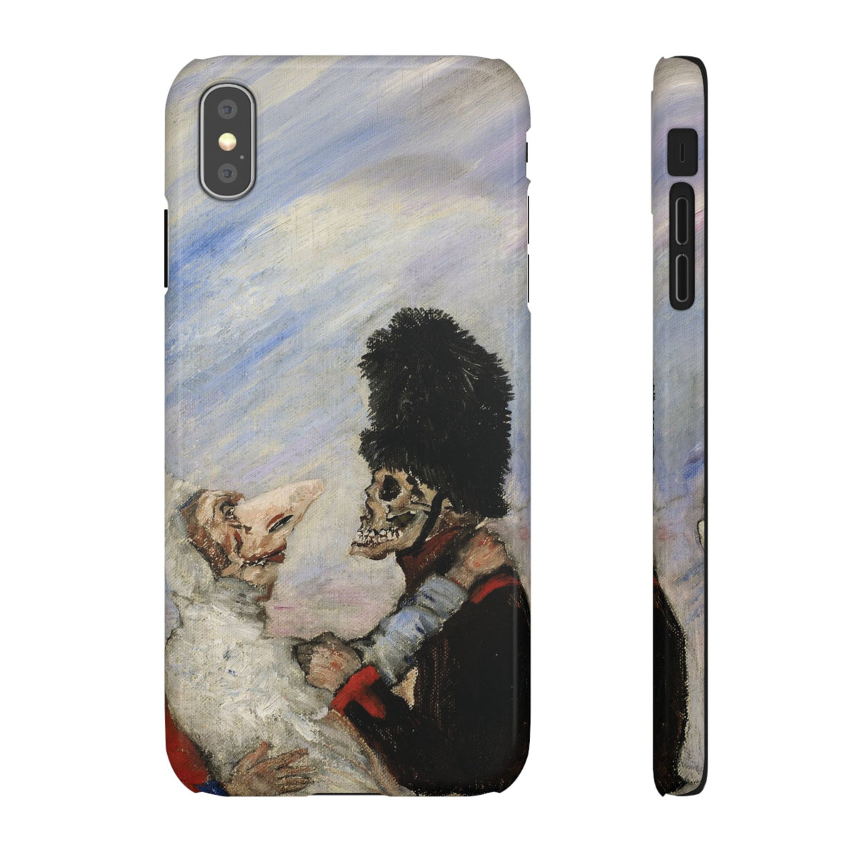 Skeleton Arresting Masqueraders by James Ensor - iPhone Slim Case