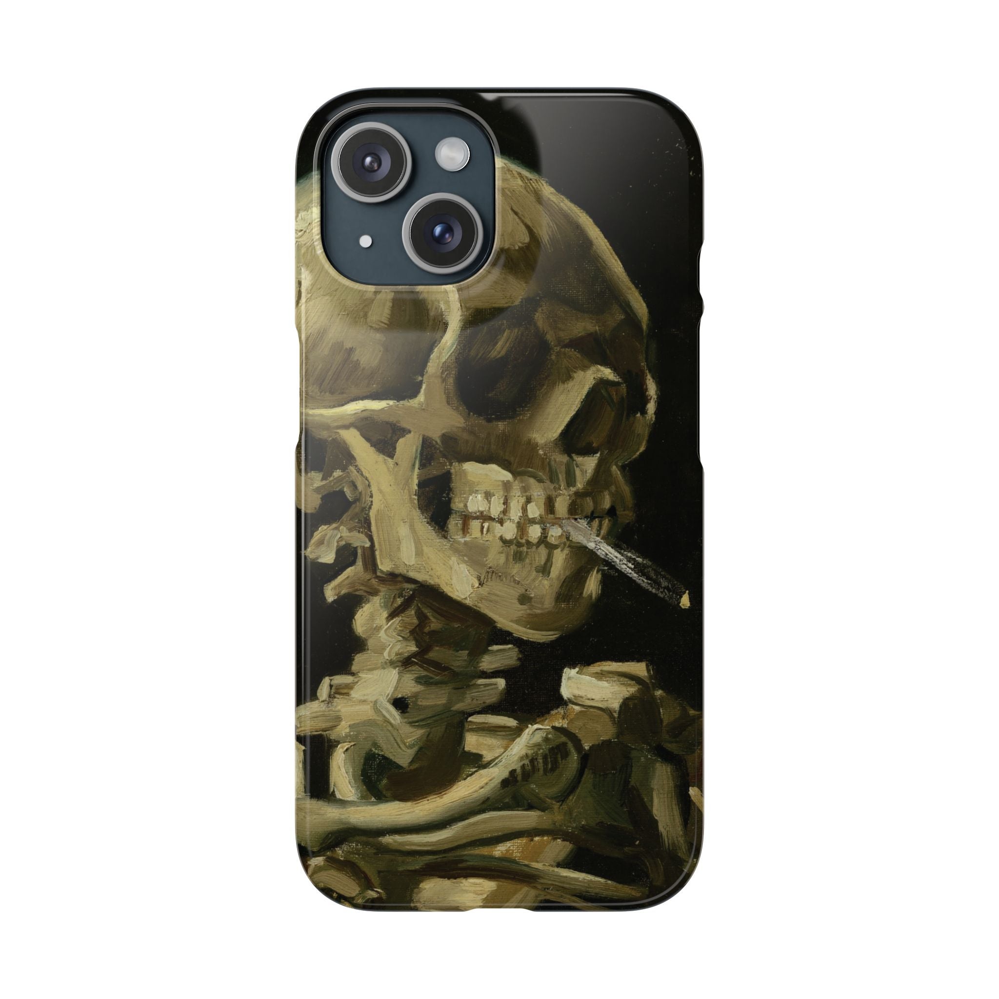 Skeleton with Cigarette by Van Gogh - iPhone Slim Case