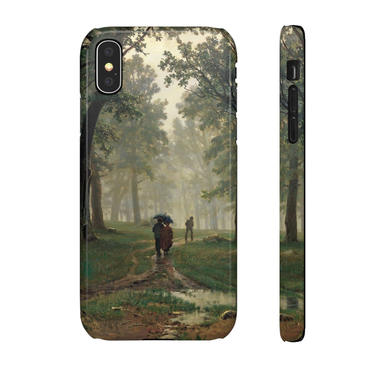 Rain in an Oak Forest by Ivan Ivanovich Shishkin - iPhone Slim Case
