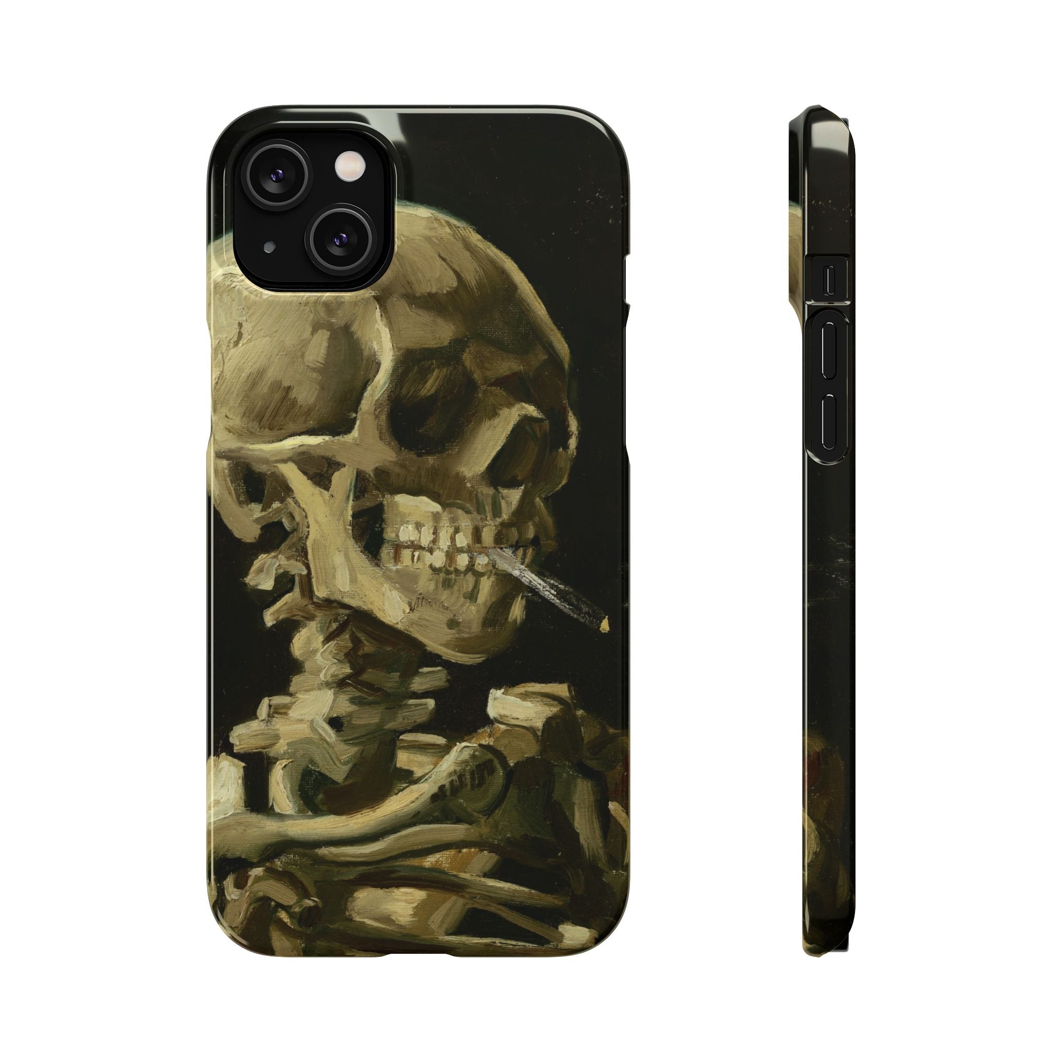 Head of a Skeleton with a Burning Cigarette by Vincent van Gogh - iPhone Slim Case