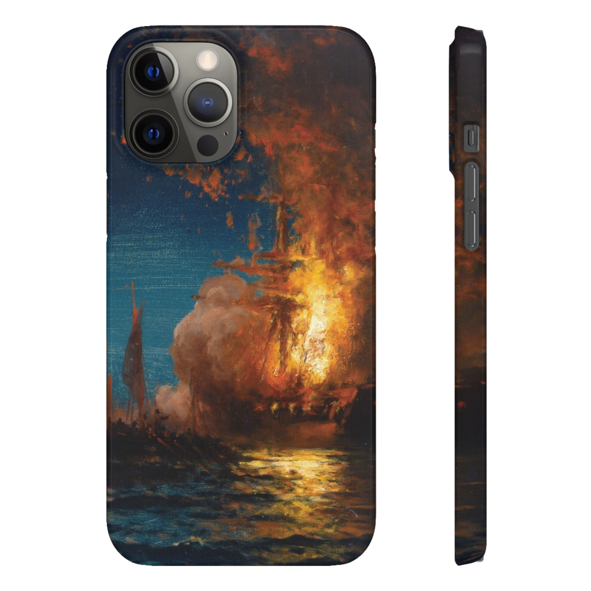 Burning of the Frigate Philadelphia in the Harbor of Tripoli by Edward Moran - iPhone Slim Case