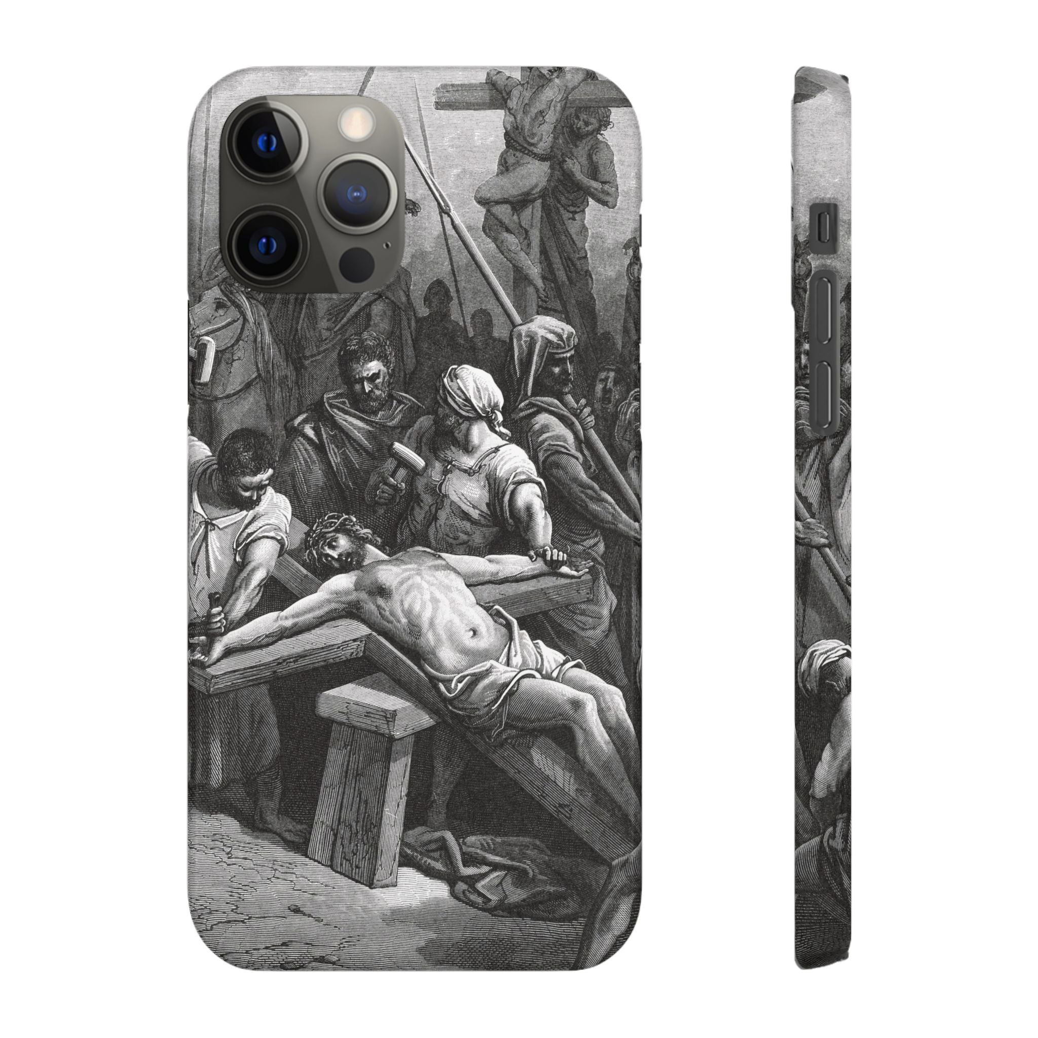 Crucifixion of Jesus by Gustave Doré - iPhone Slim Case