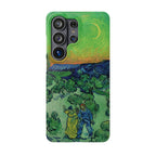 Landscape with Couple Walking and Crescent Moon by Vincent van Gogh - Samsung Slim Case