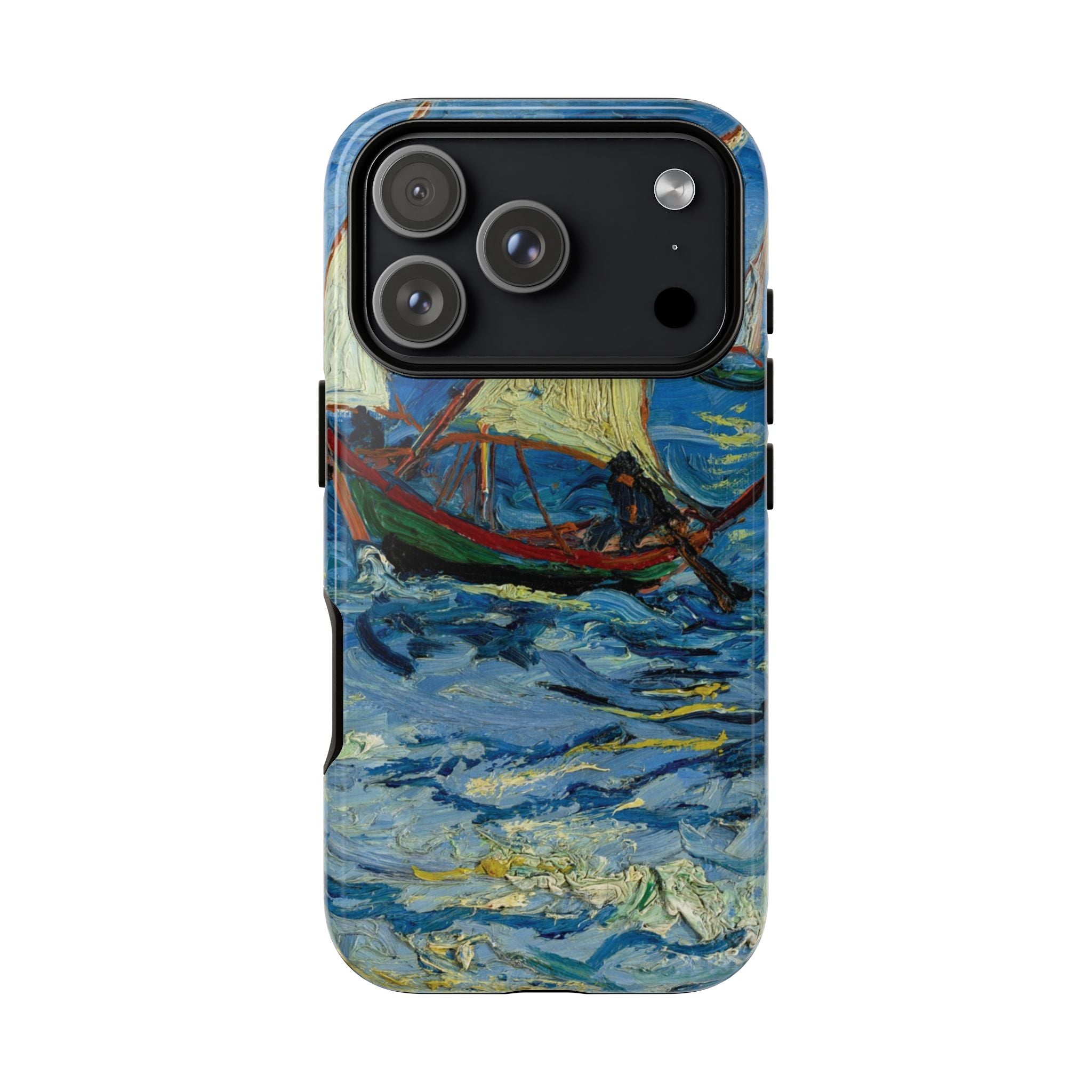 Fishing Boats at Sea by Vincent van Gogh - iPhone Tough Case