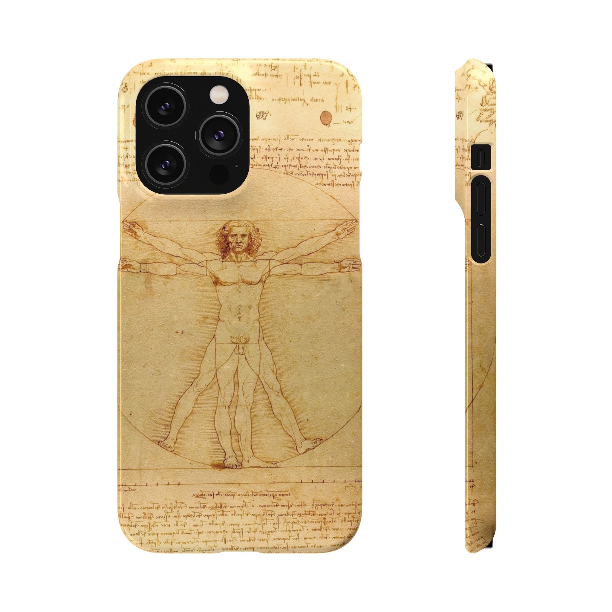 The Vitruvian Man by Leonardo da Vinci - iPhone Slim Case