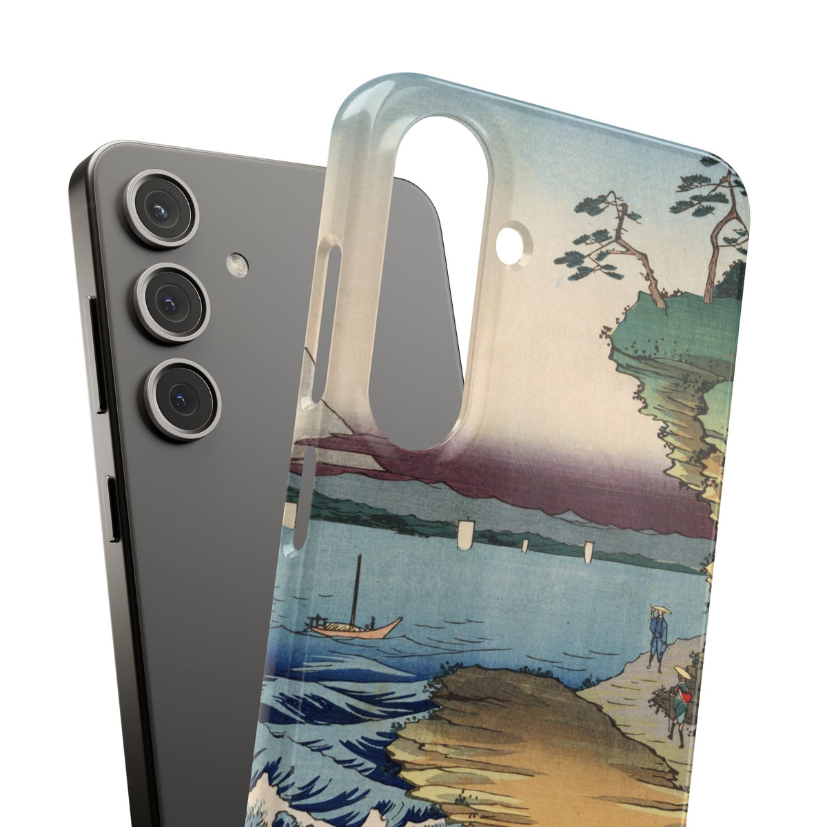 The Hota Coast in Awa Province by Utagawa Hiroshige - Samsung Slim Case