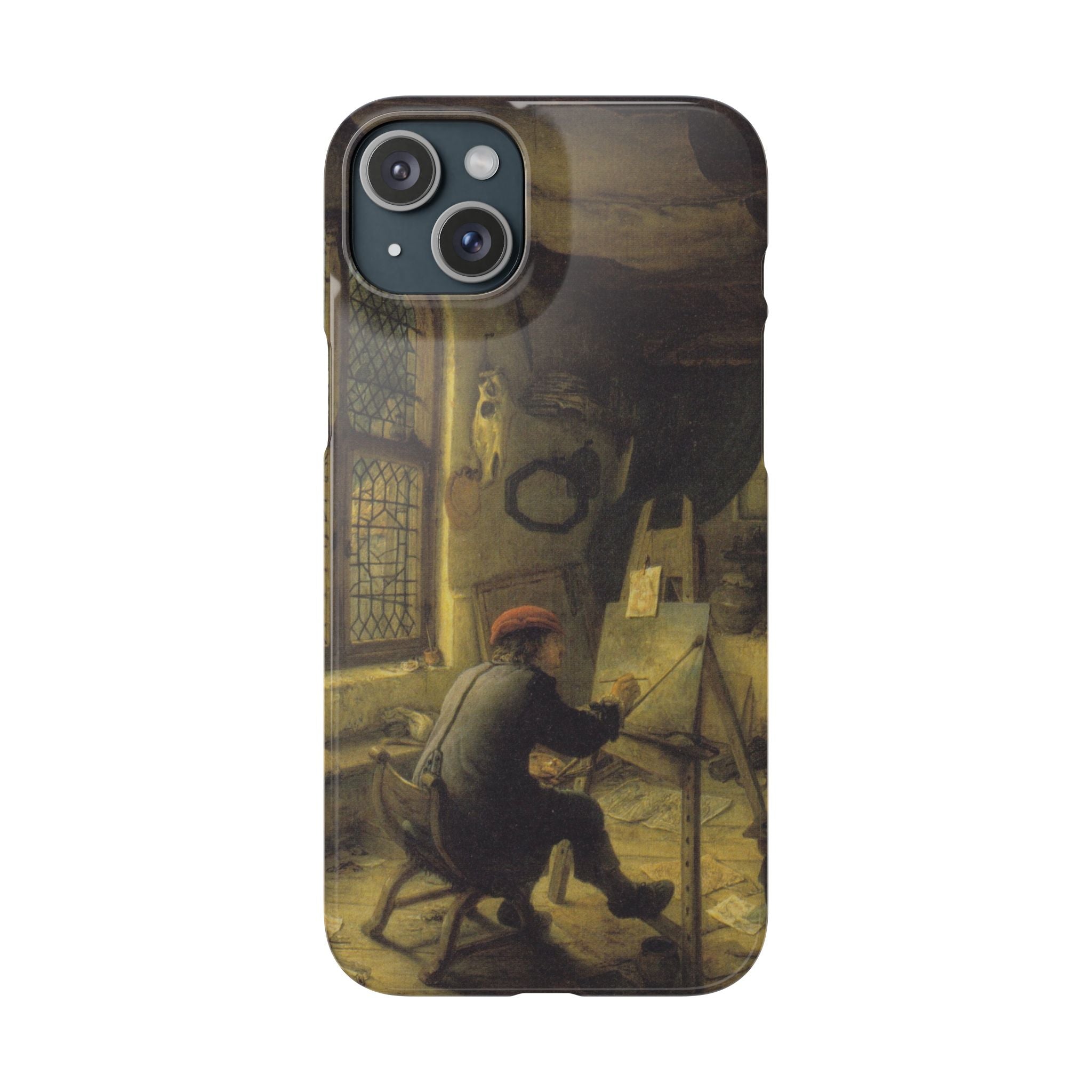 The Painter in His Workshop by Adriaen van Ostade - iPhone Slim Case