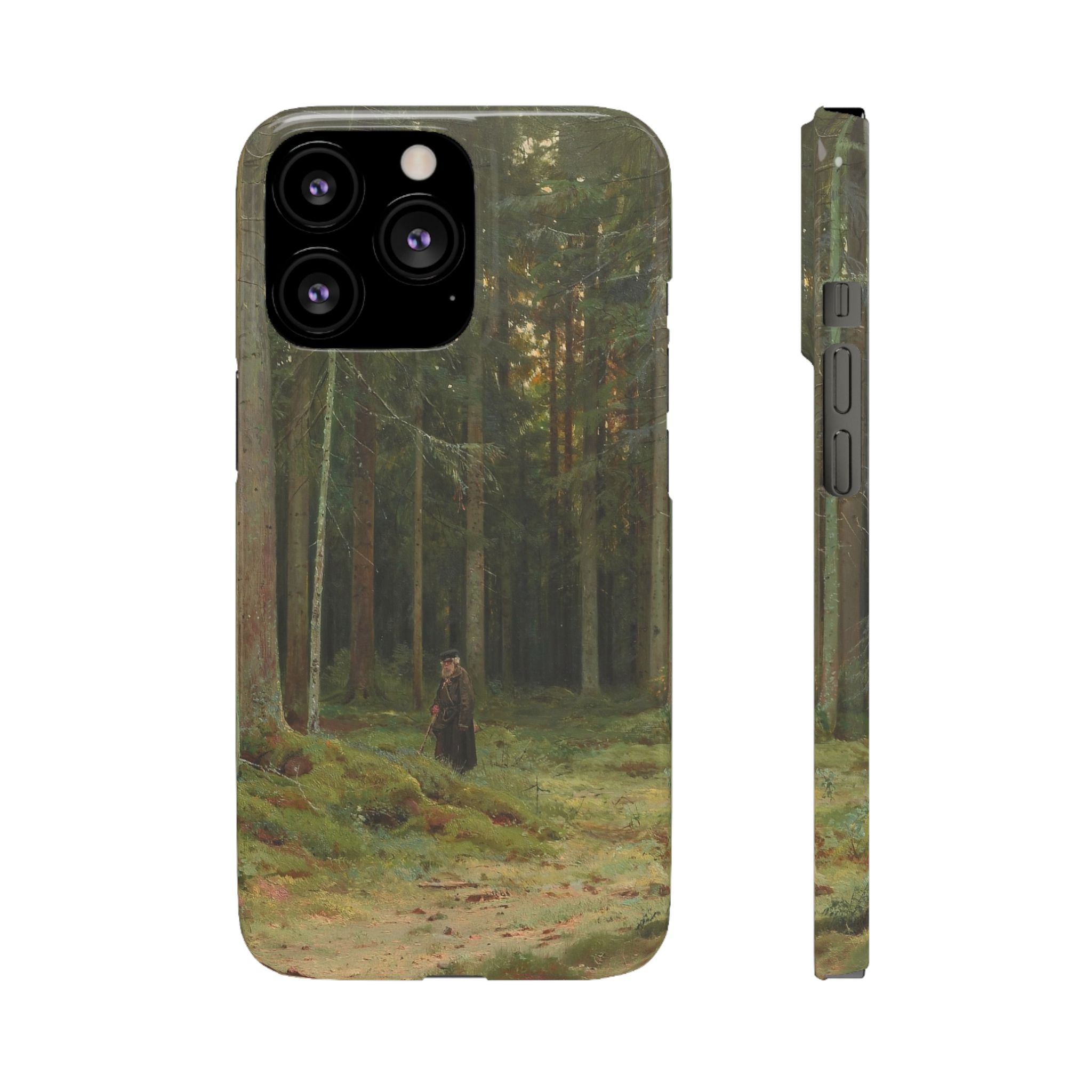 In the Forest of Countess Mordvinova Petergof by Ivan Ivanovich Shishkin - iPhone Slim Case