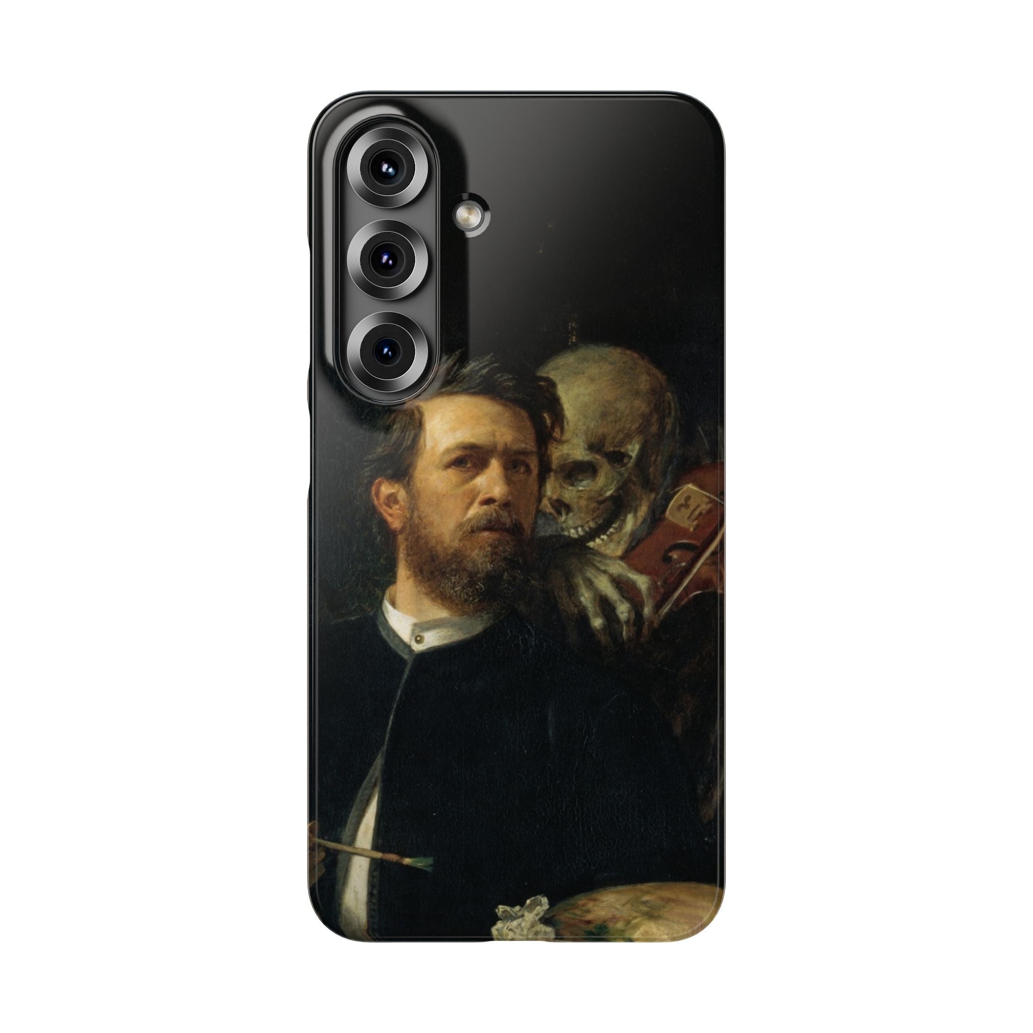 Self Portrait with Death Playing the Fiddle by Arnold Böcklin - Samsung Slim Case