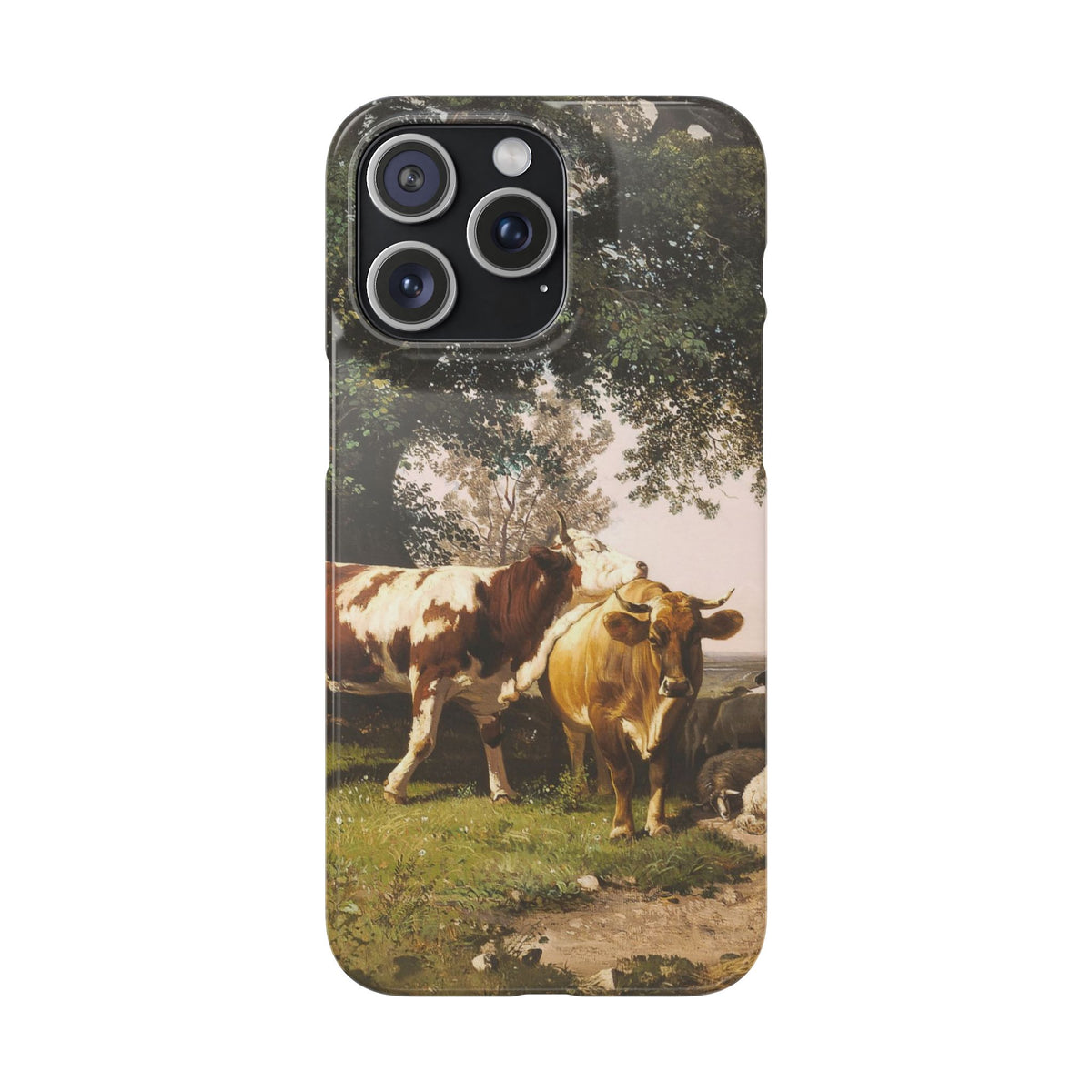 Herd under Trees by Ivan Ivanovich Shishkin - iPhone Slim Case