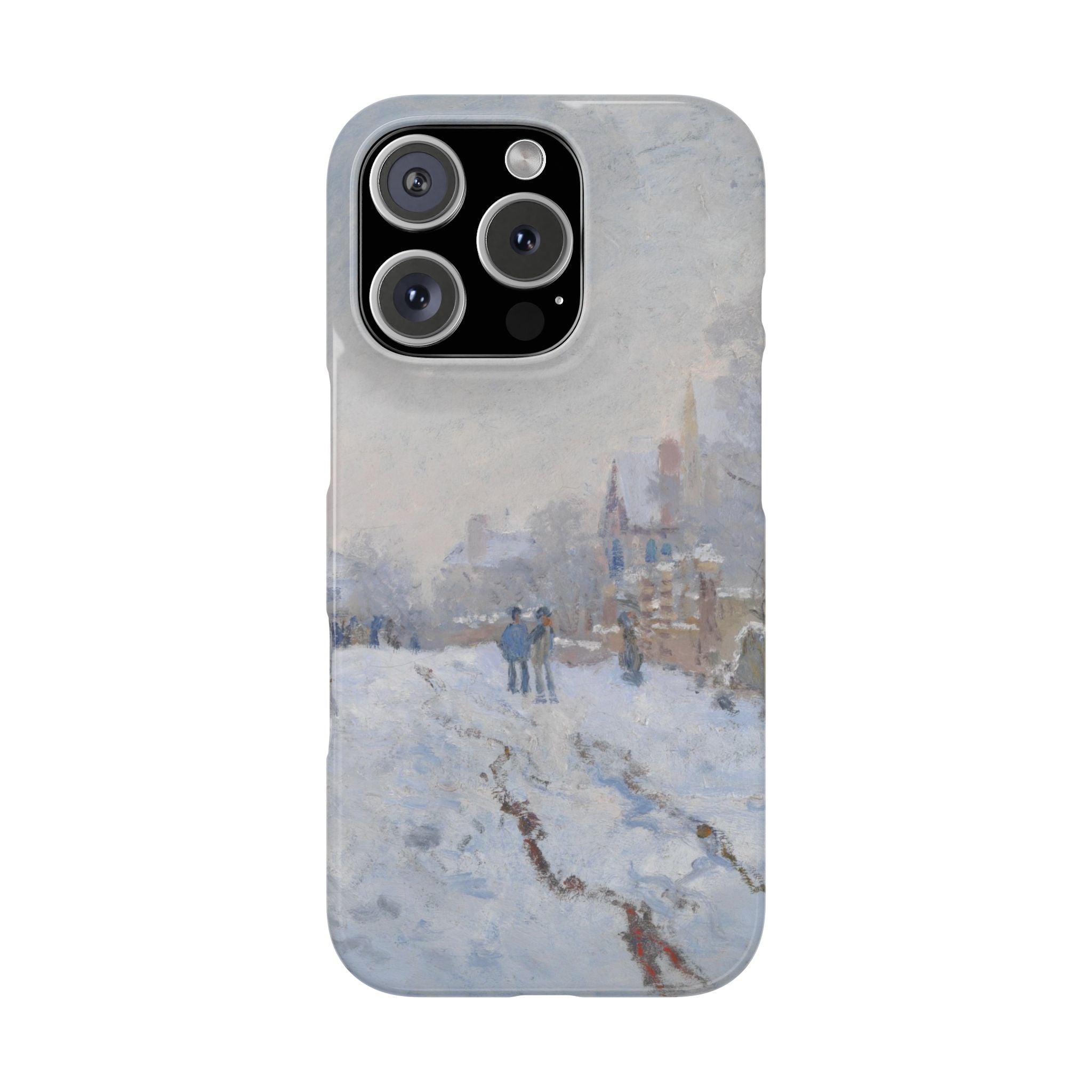Snow Scene at Argenteuil by Claude Monet - iPhone Slim Case