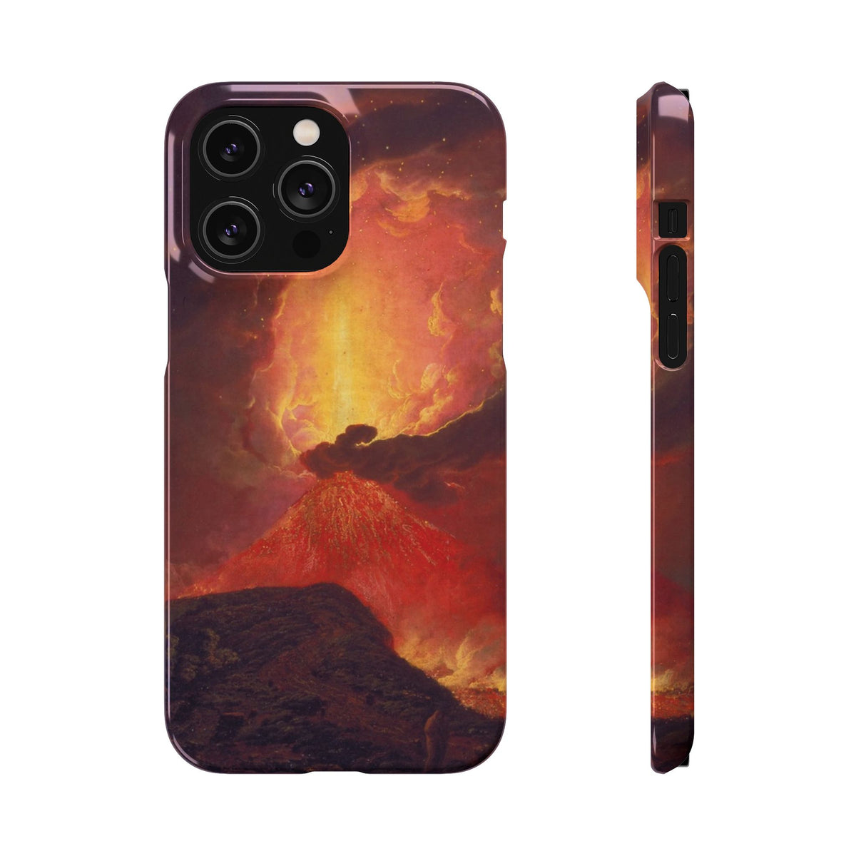 Vesuvius in Eruption by Joseph Wright of Derby - iPhone Slim Case