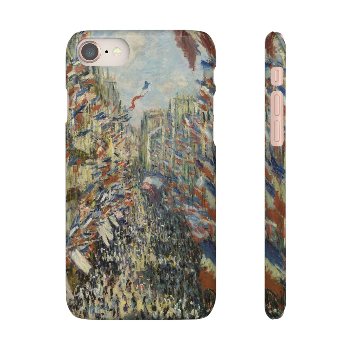 The Rue Montorgueil in Paris by Claude Monet - iPhone Slim Case