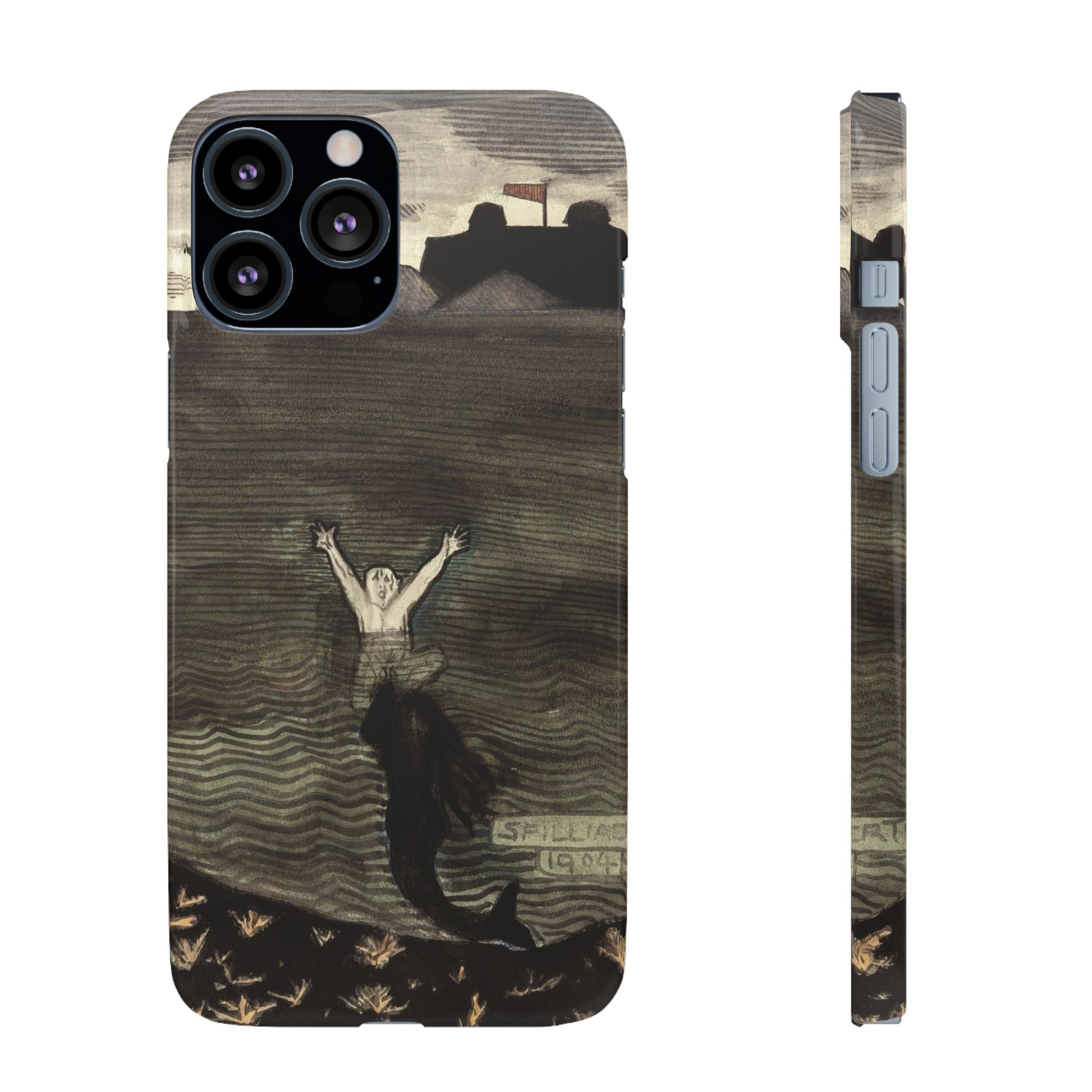 The Call of the Mermaid The Drowning by Leon Spilliaert - iPhone Slim Case