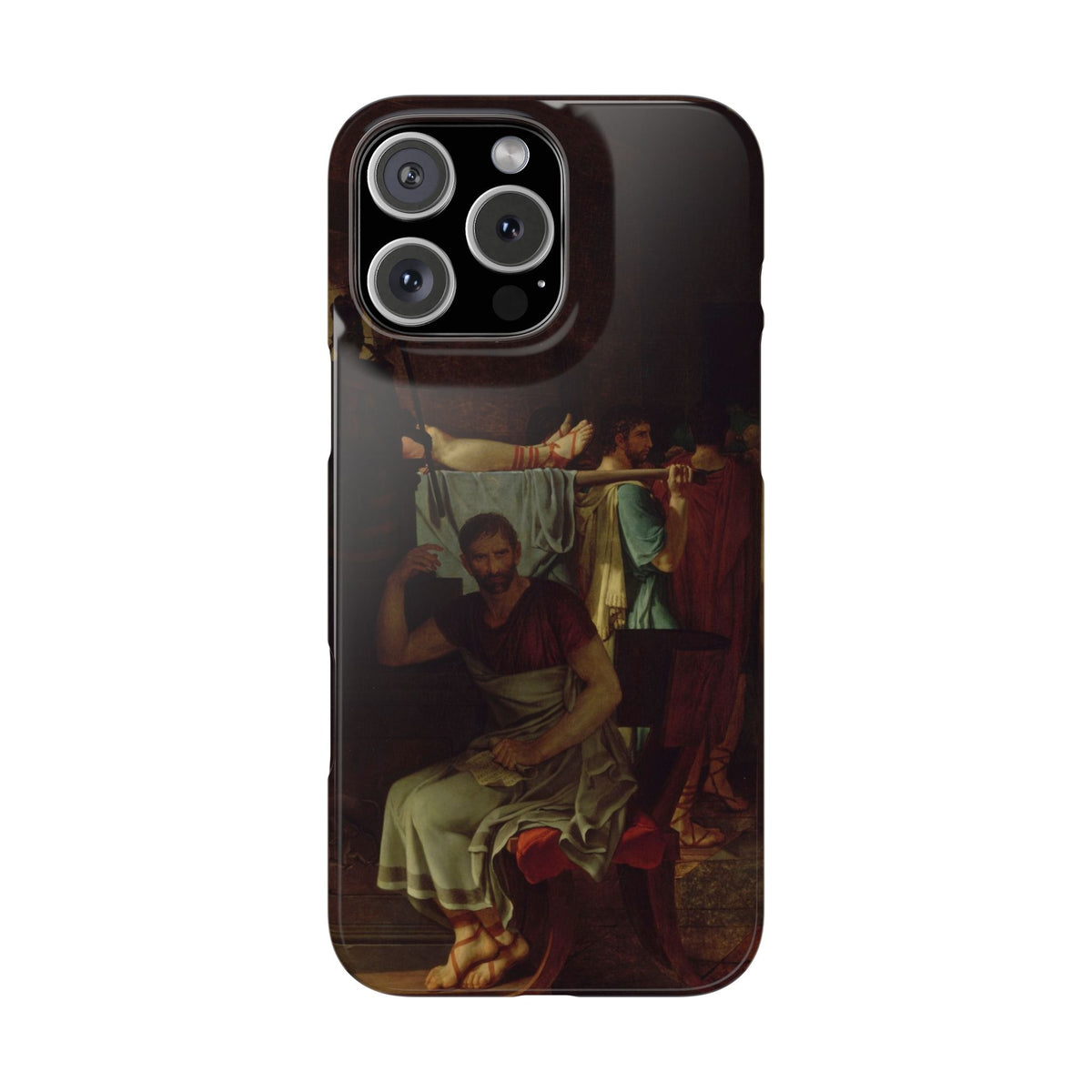 The Lictors Bring to Brutus the Bodies of His Sons I by Jacques-Louis David - iPhone Slim Case
