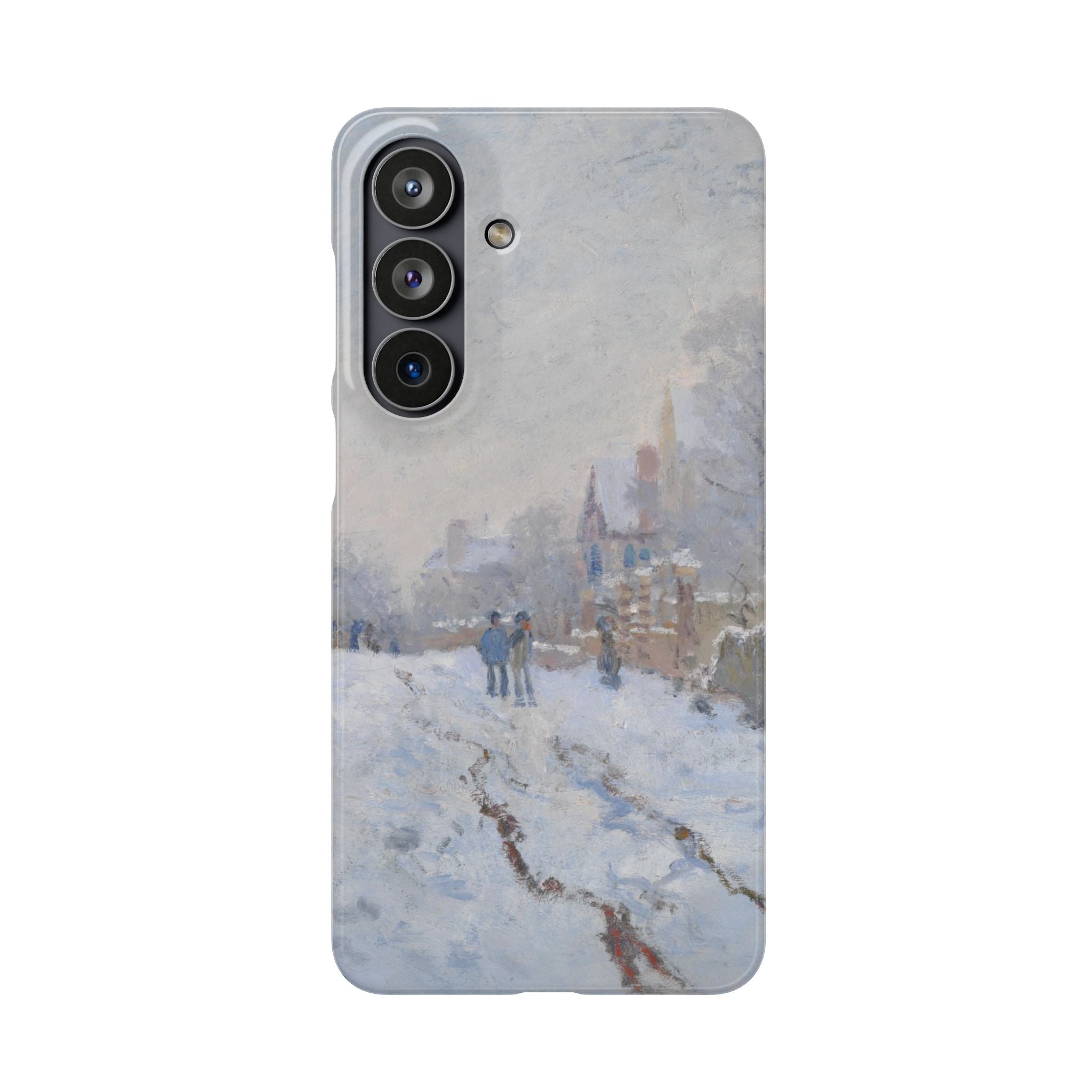 Snow Scene at Argenteuil by Claude Monet - Samsung Slim Case