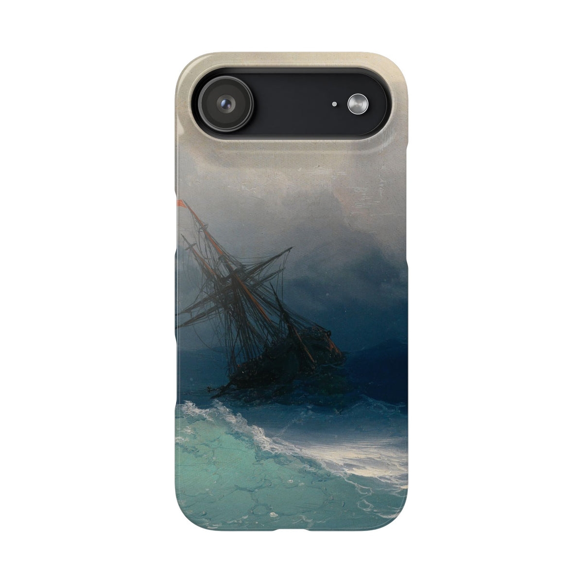 Ship on Stormy Seas by Ivan Aivazovsky - iPhone Slim Case