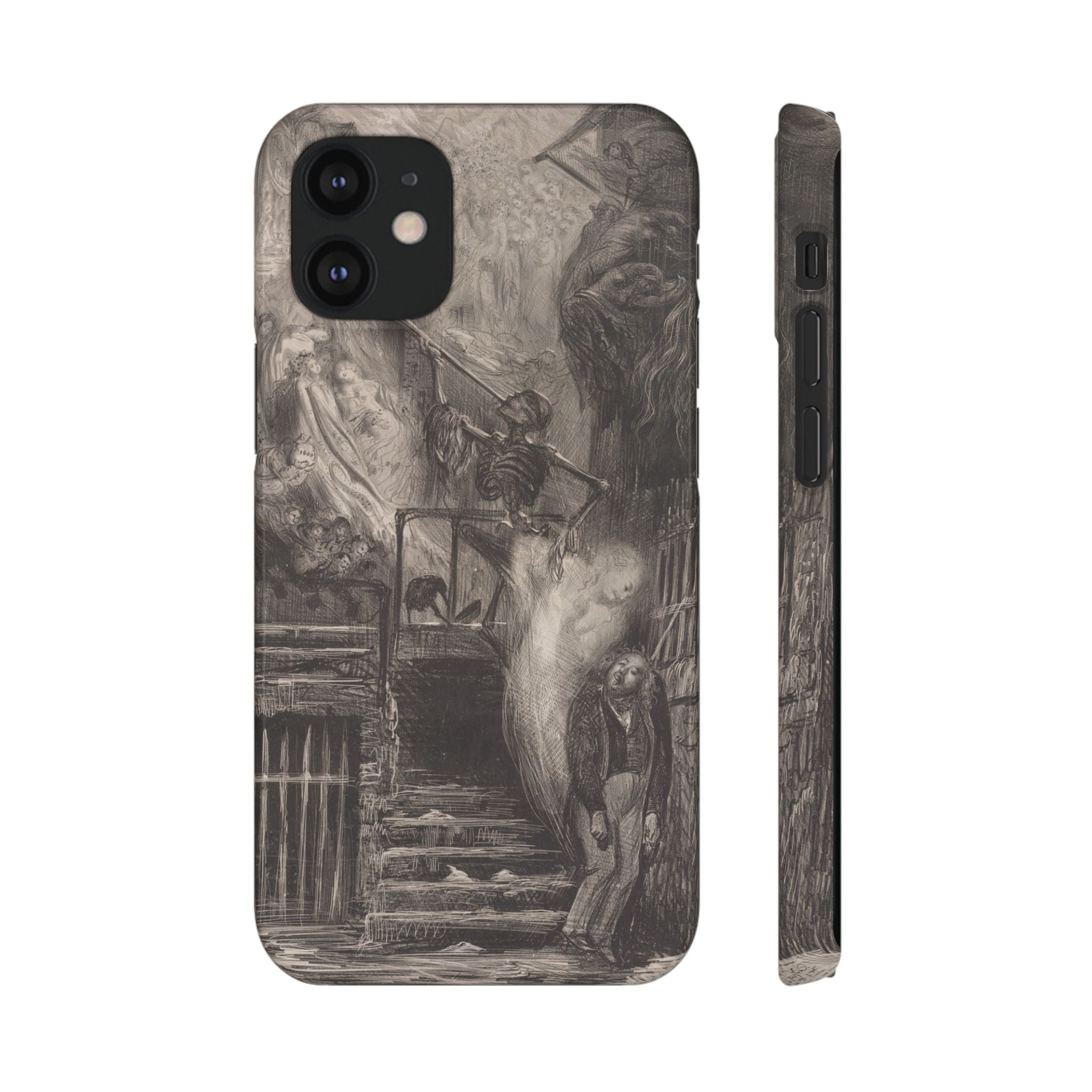 La Rue de la Vieille Lanterne (The Suicide of Gérard de Nerval) by Gustave Doré - iPhone Slim Case
