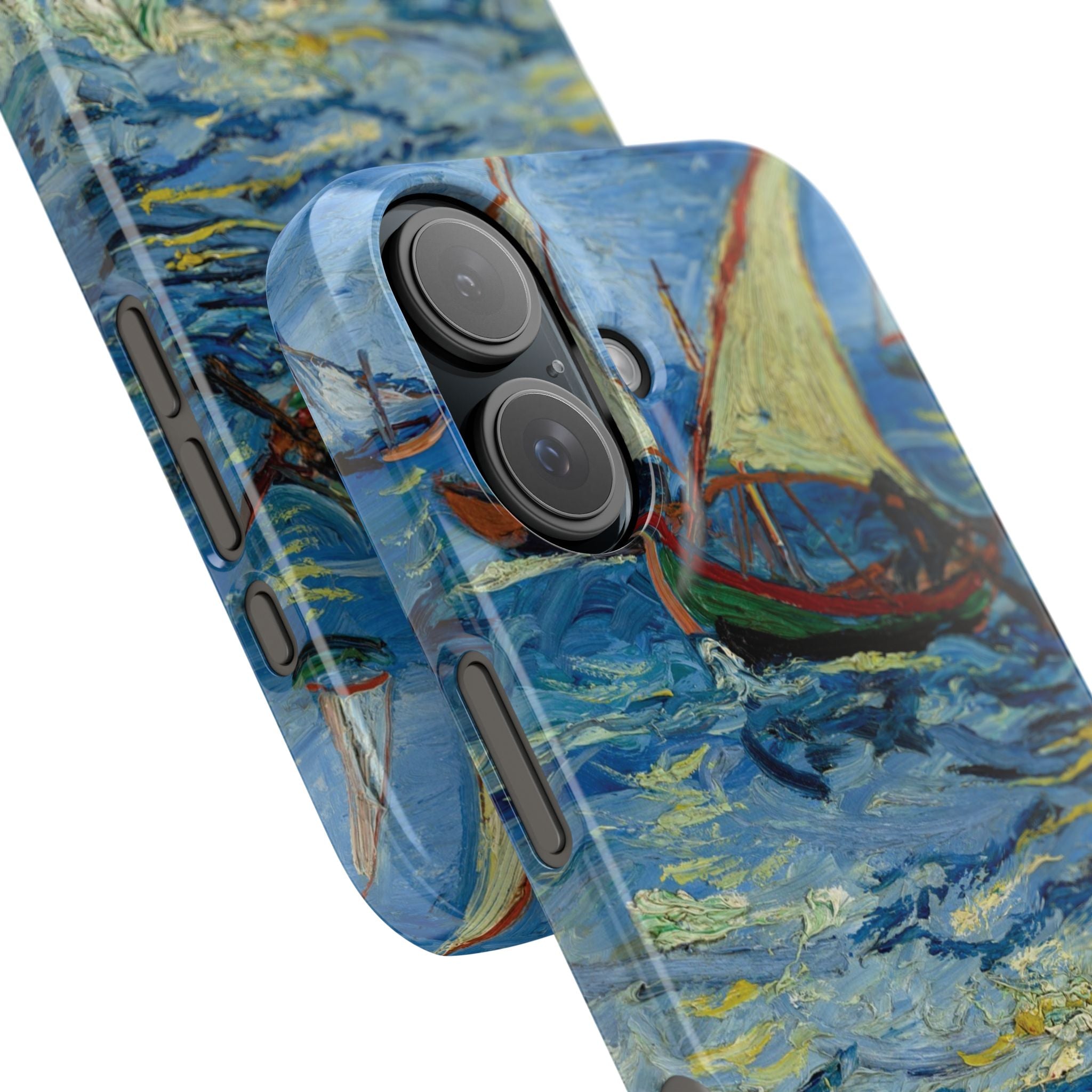 Fishing Boats at Sea by Vincent van Gogh - iPhone Slim Case