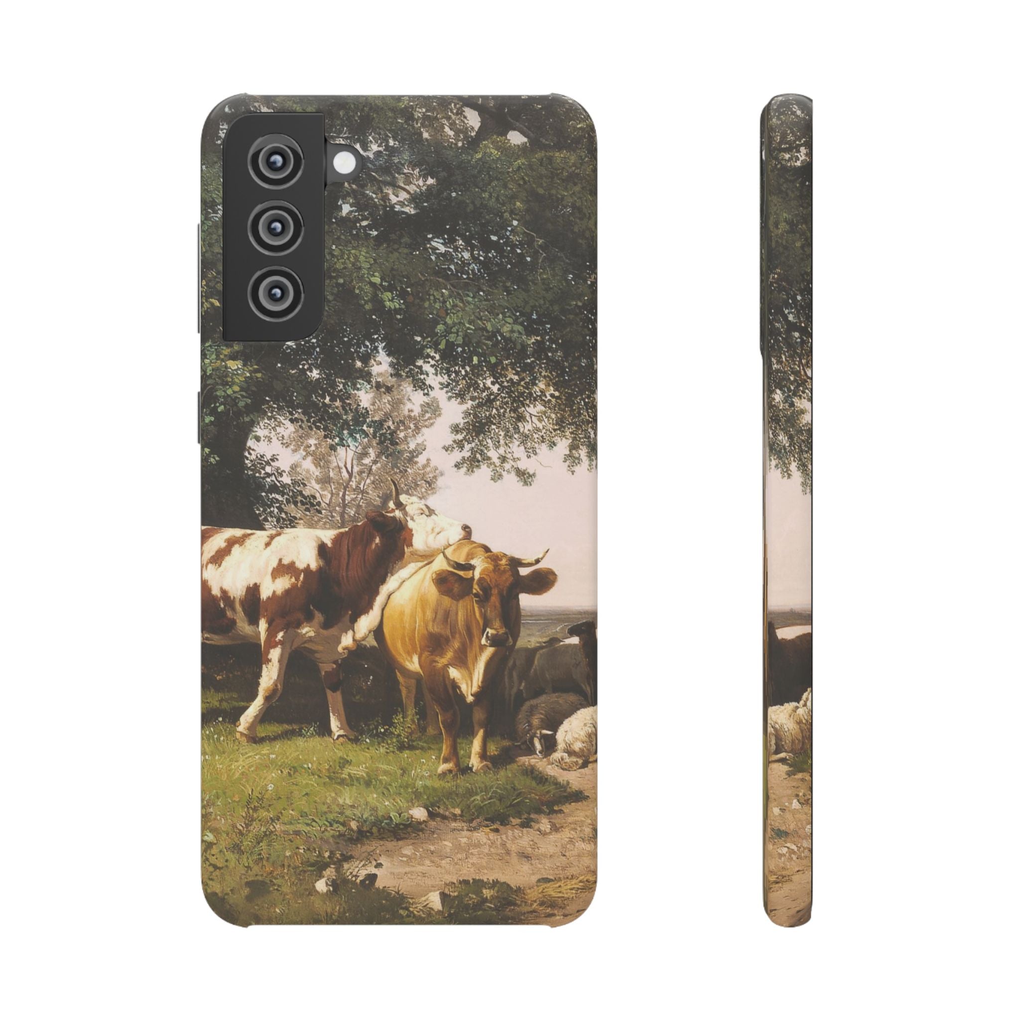 Herd under Trees by Ivan Ivanovich Shishkin - Samsung Slim Case