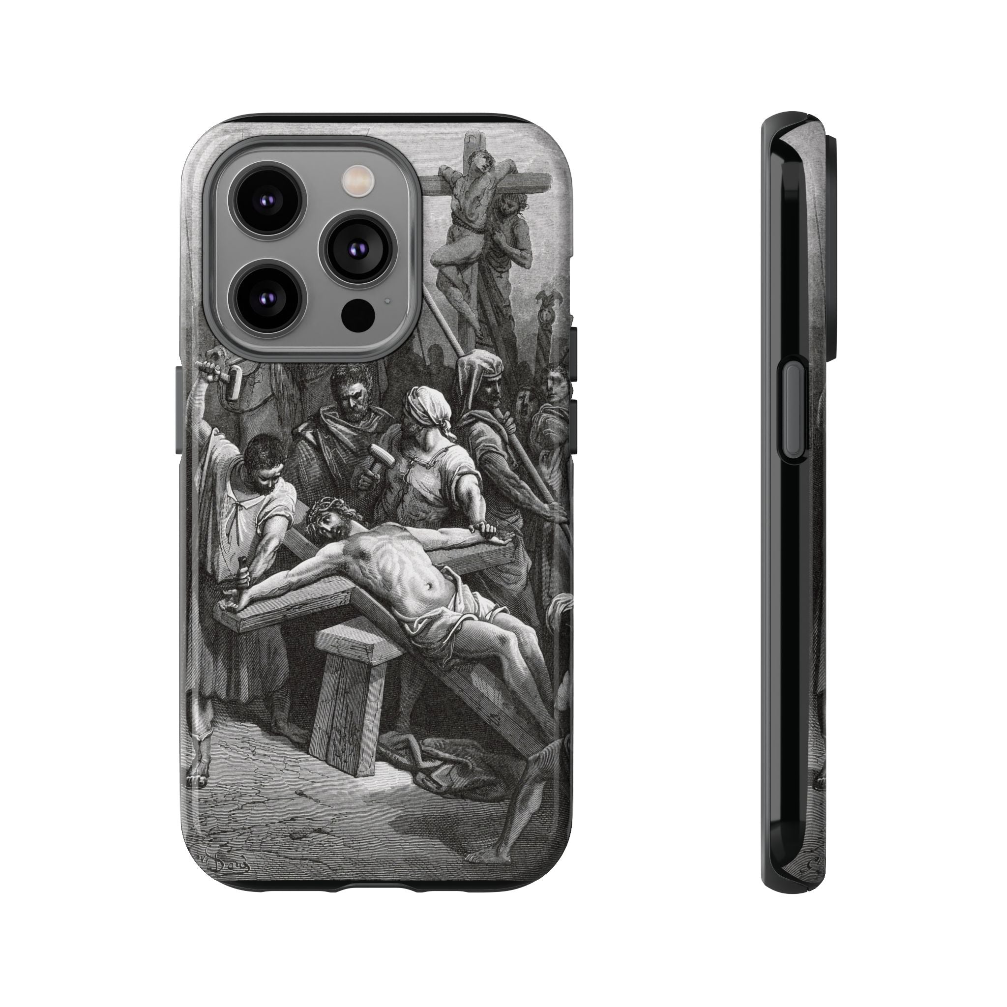 Crucifixion of Jesus by Gustave Doré - iPhone Tough Case